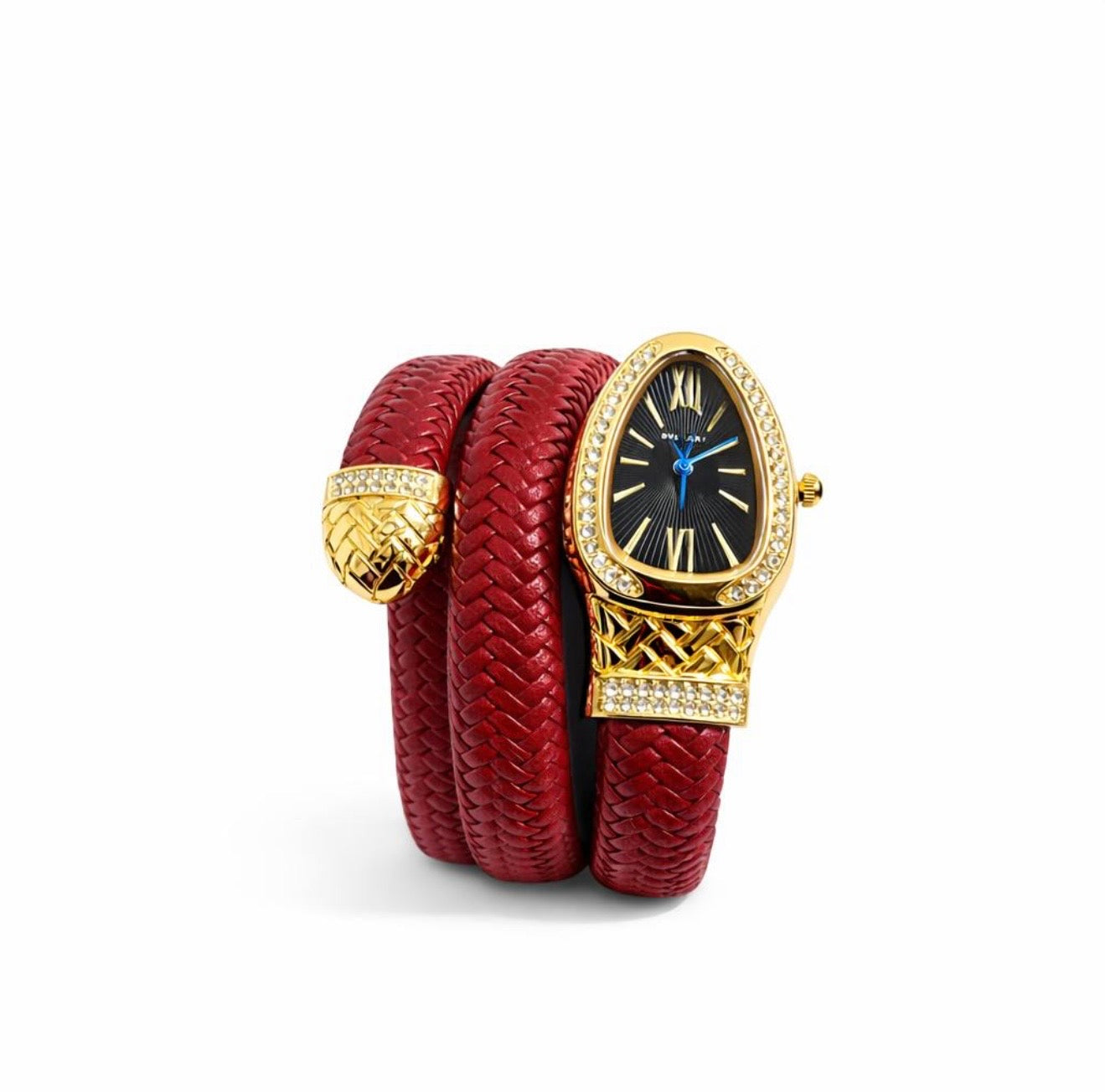 Bvlgari Serpenti Leather Wrap Dark Red Women's Watch Lebanon