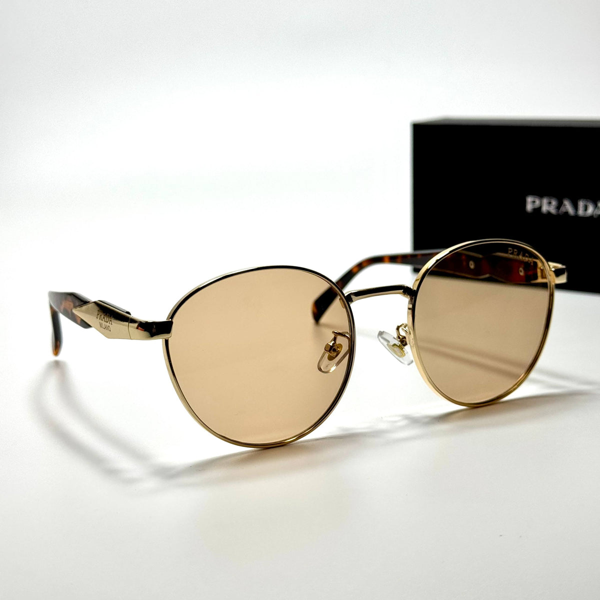 Prada Milano Round – Black Brown women's sunglasses Lebanon - ChronoVault - view 5
