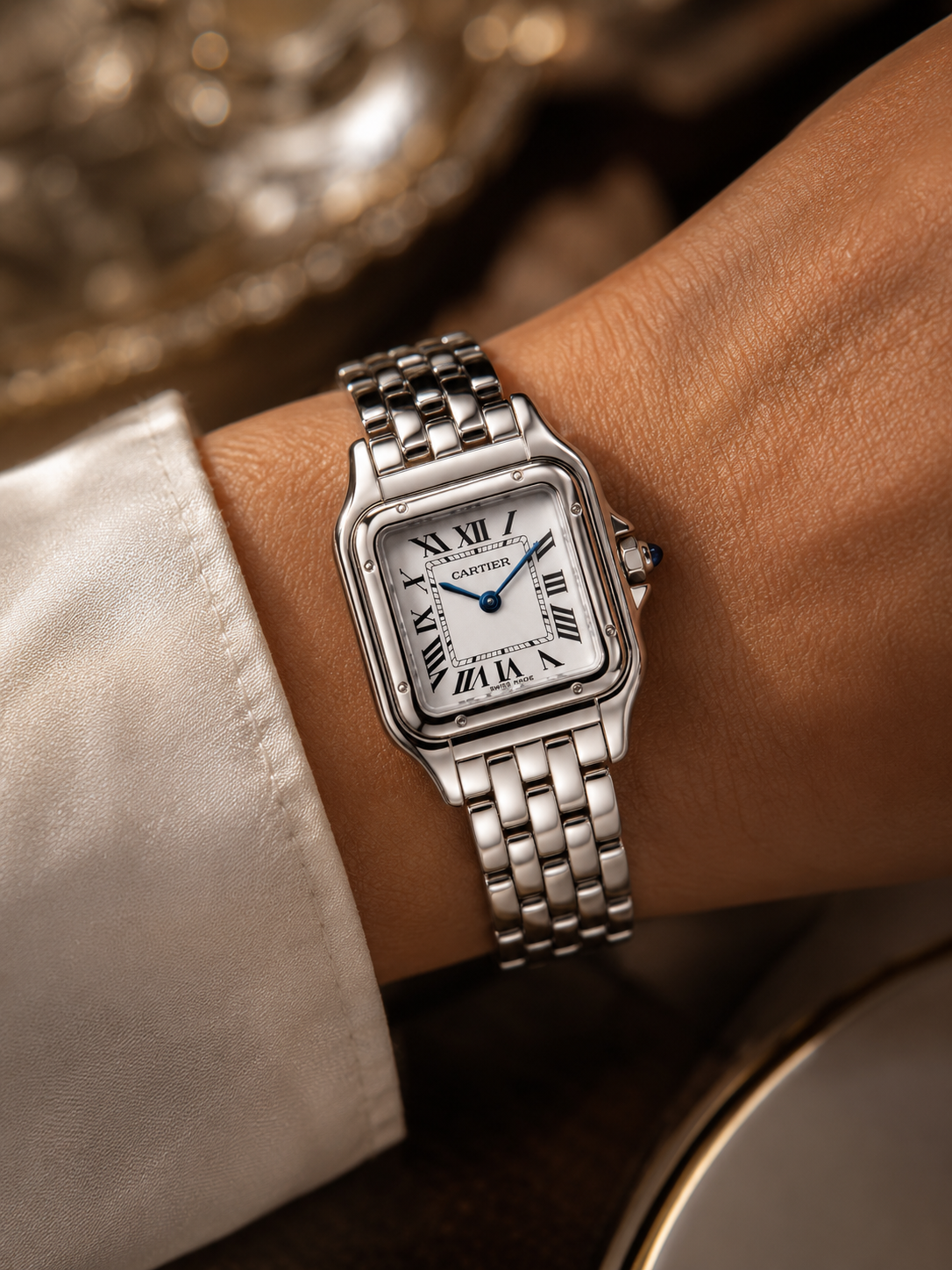 Panthère de Cartier — Steel Classic Women's Watch Side View Lebanon - ChronoVault