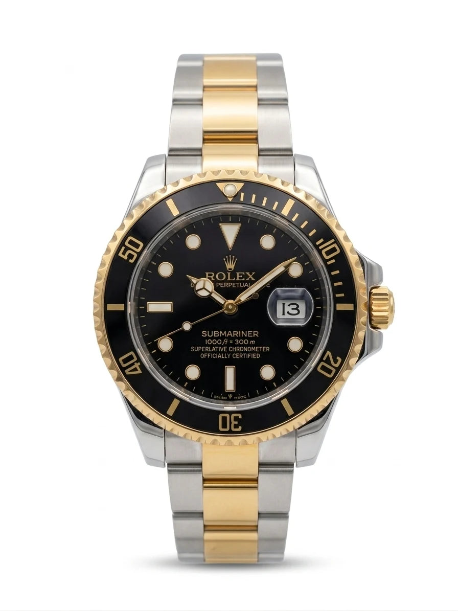 Rolex Submariner Two-Tone Black Gold Men's Watch Lebanon