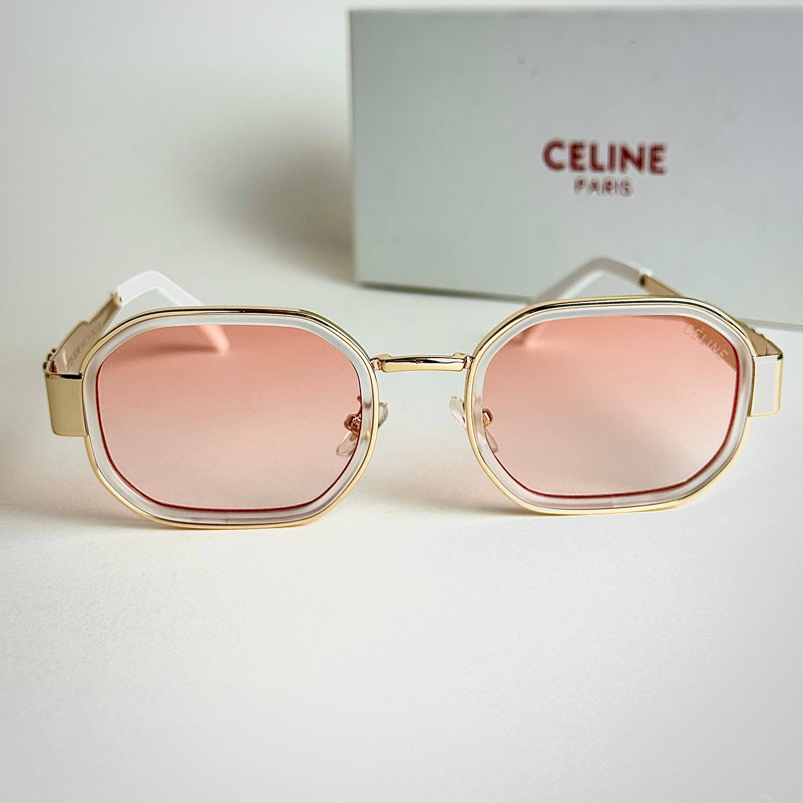 Celine Triomphe CL4027U Gold Pink Sunglasses Side View Lebanon - ChronoVault