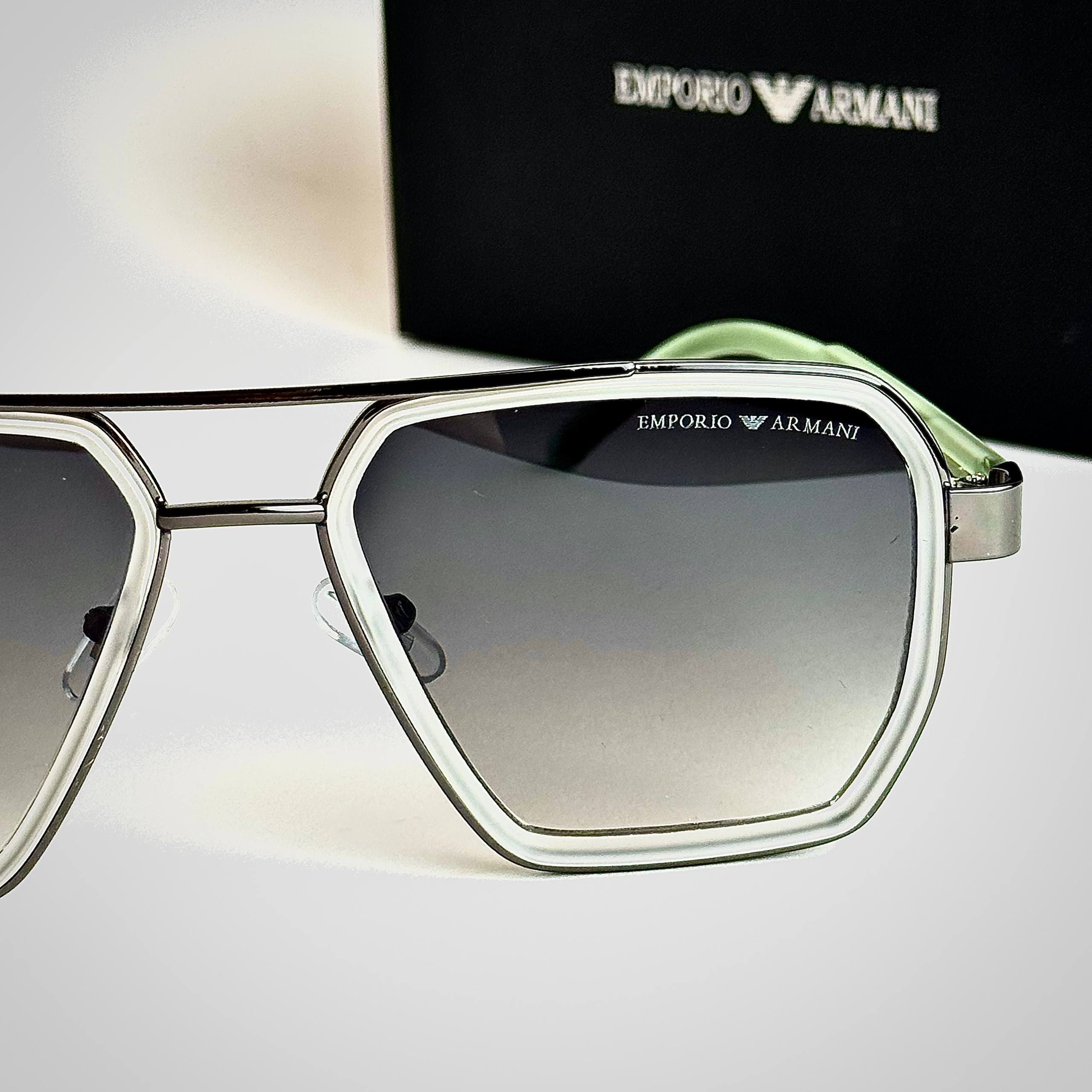 Emporio Armani EA4128 Silver Grey Gradient Sunglasses Lifestyle Lebanon - ChronoVault