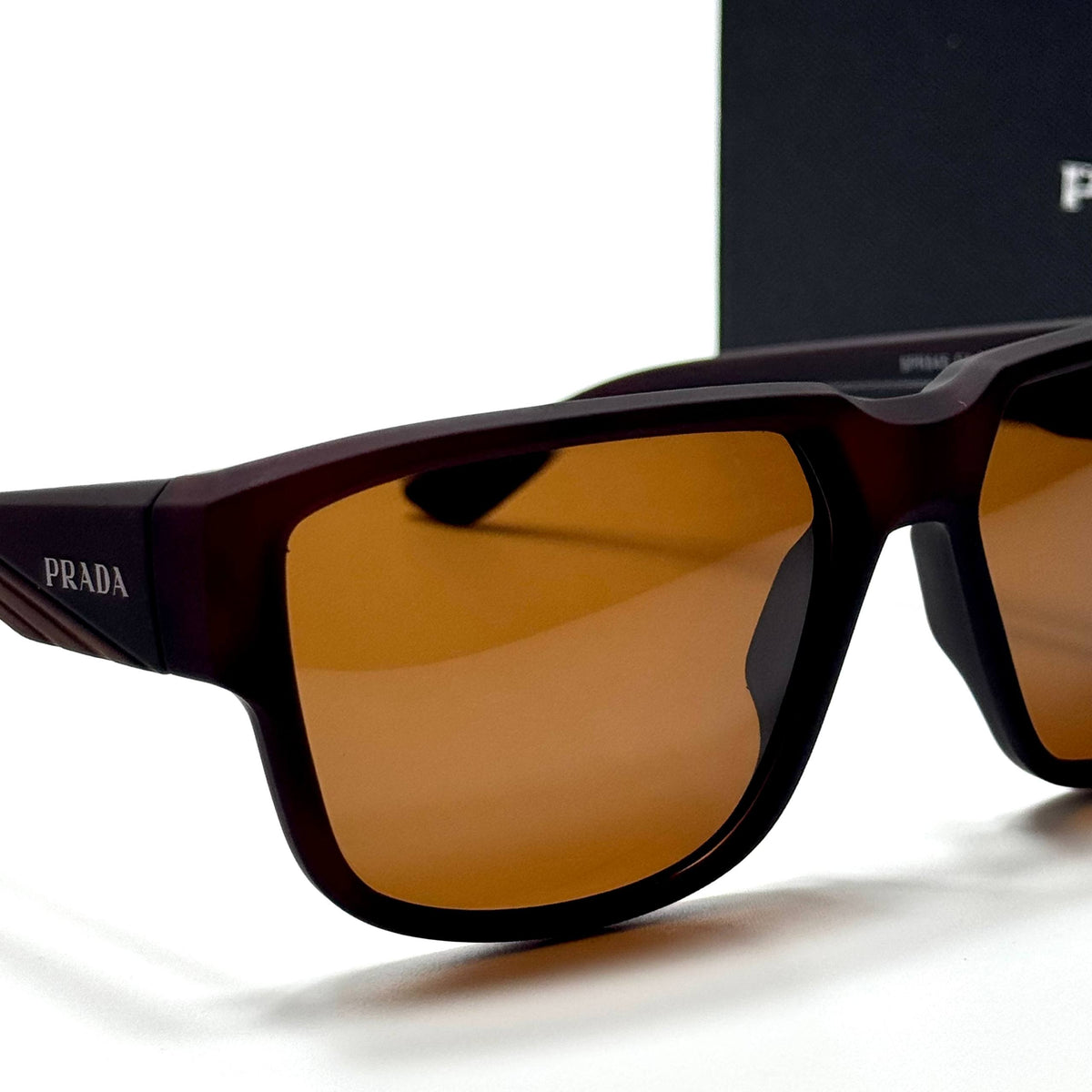 Prada Rectangular PR5832 Brown unisex sunglasses Lebanon - tortoise brown frame, warm brown lenses - ChronoVault - view 2