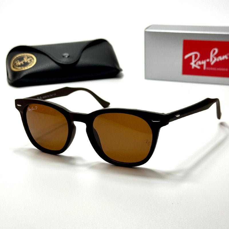 Ray-Ban Round Wayfarer RB4451 Black Brown unisex sunglasses Lebanon - deep brown-black frame, amber lenses - ChronoVault