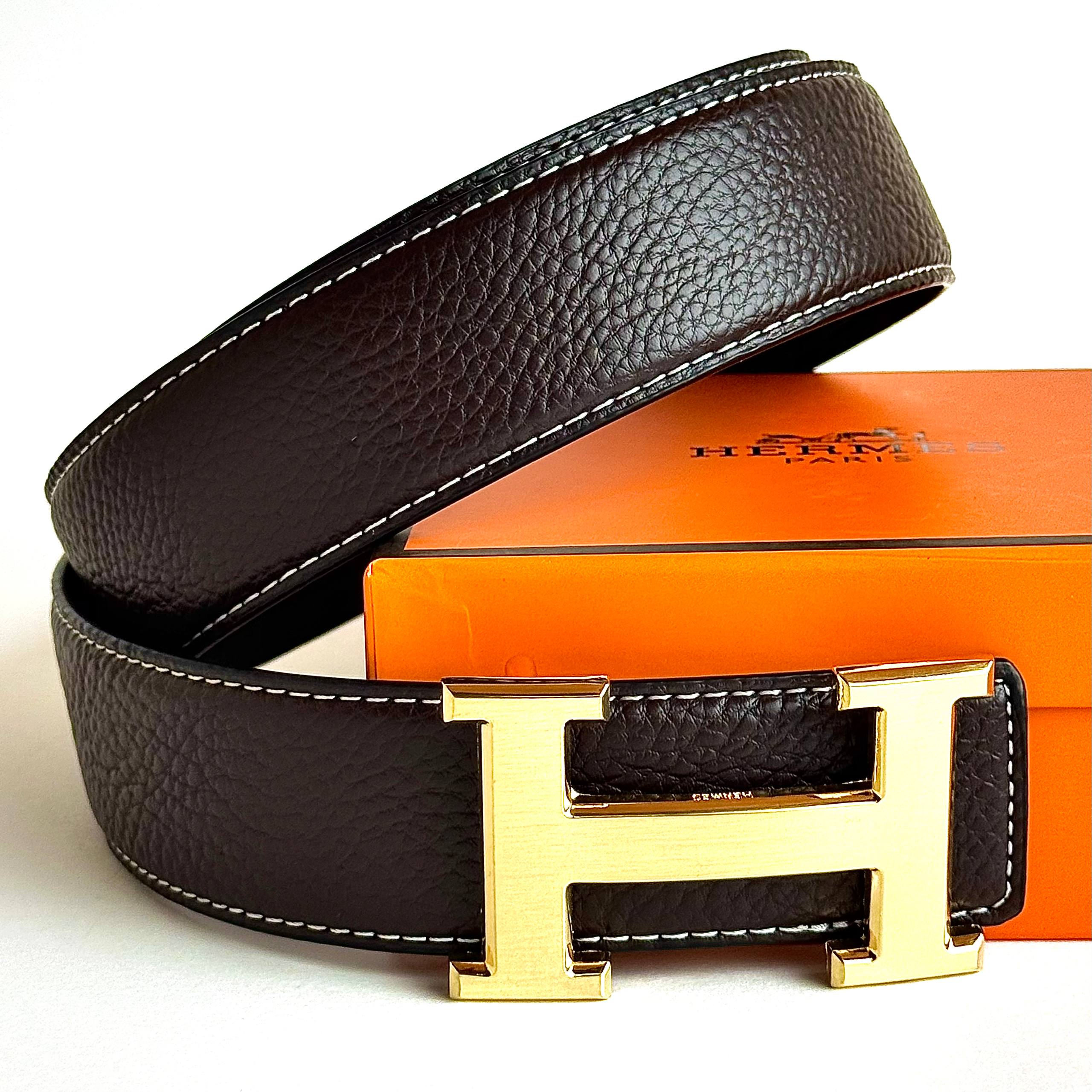 Hermès H Constance Belt – Dark Brown / Gold Lebanon - ChronoVault