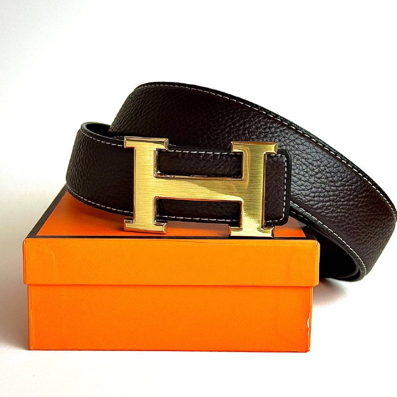 Hermès H Constance Belt – Dark Brown / Gold Lebanon - ChronoVault