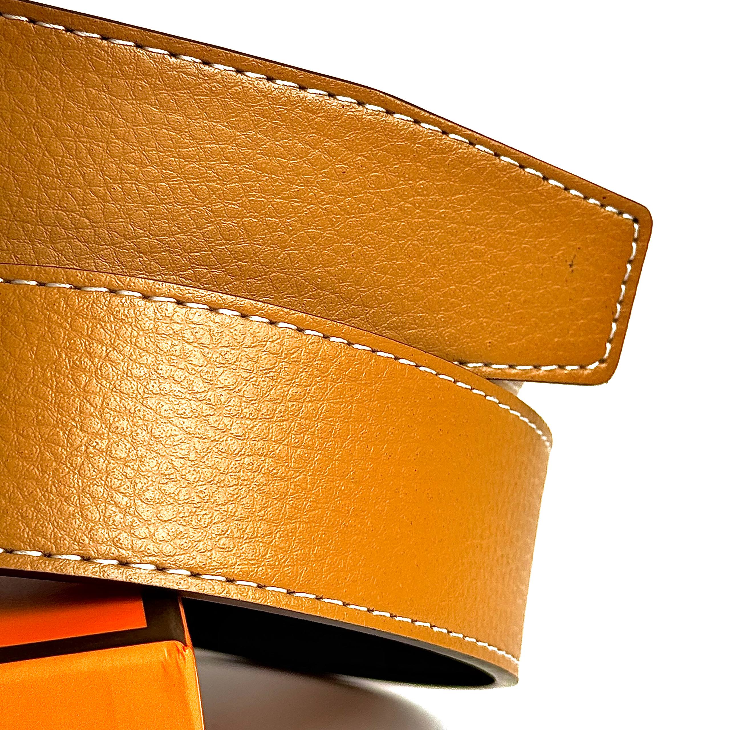 Hermès H Constance Belt – Camel Brown / Silver Lebanon - ChronoVault