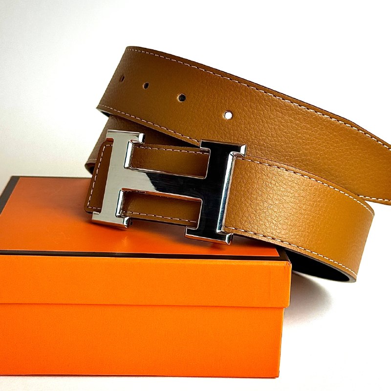 Hermès H Constance Belt – Camel Brown / Silver Lebanon - ChronoVault