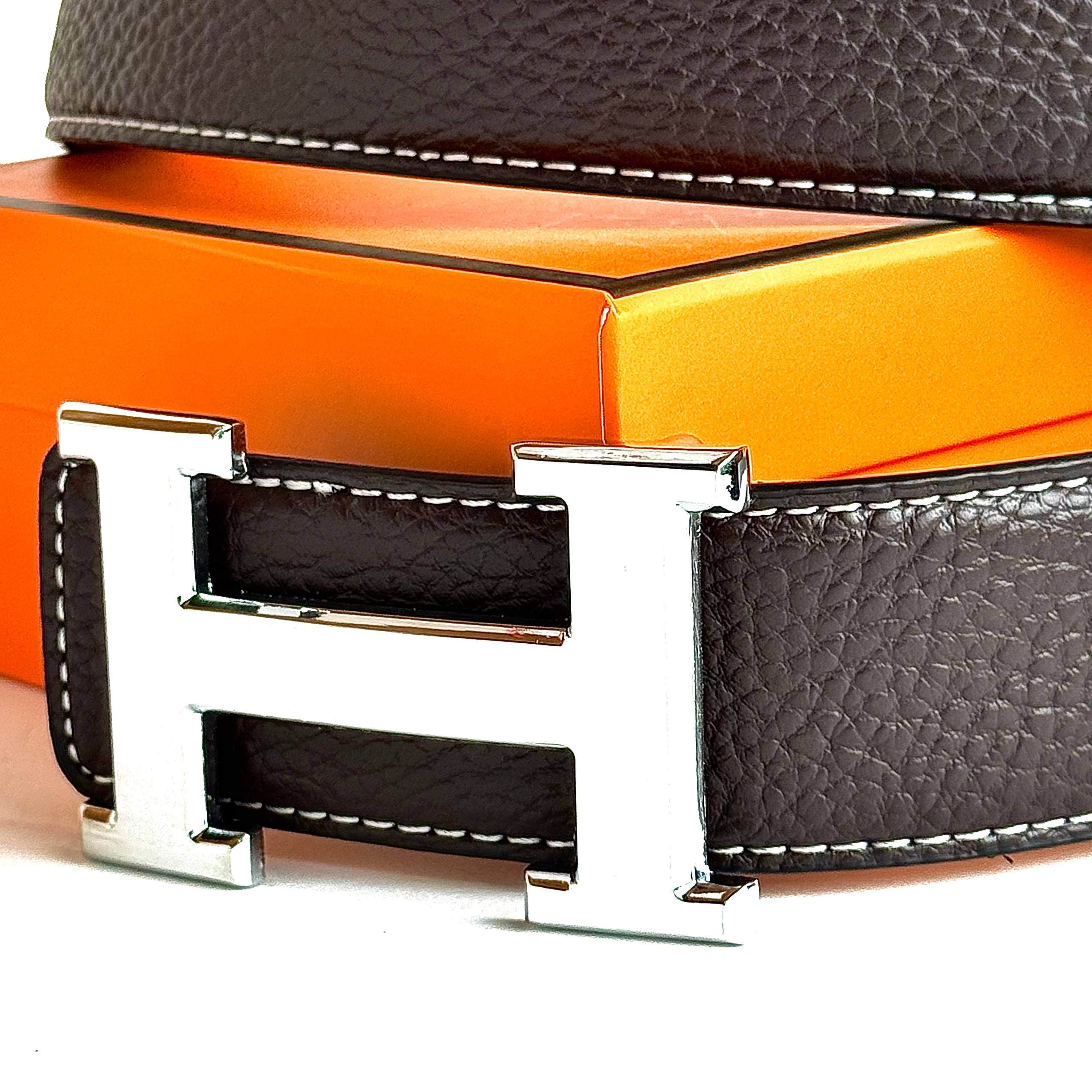 Hermès H Buckle Belt – Dark Brown / Silver Lebanon - ChronoVault