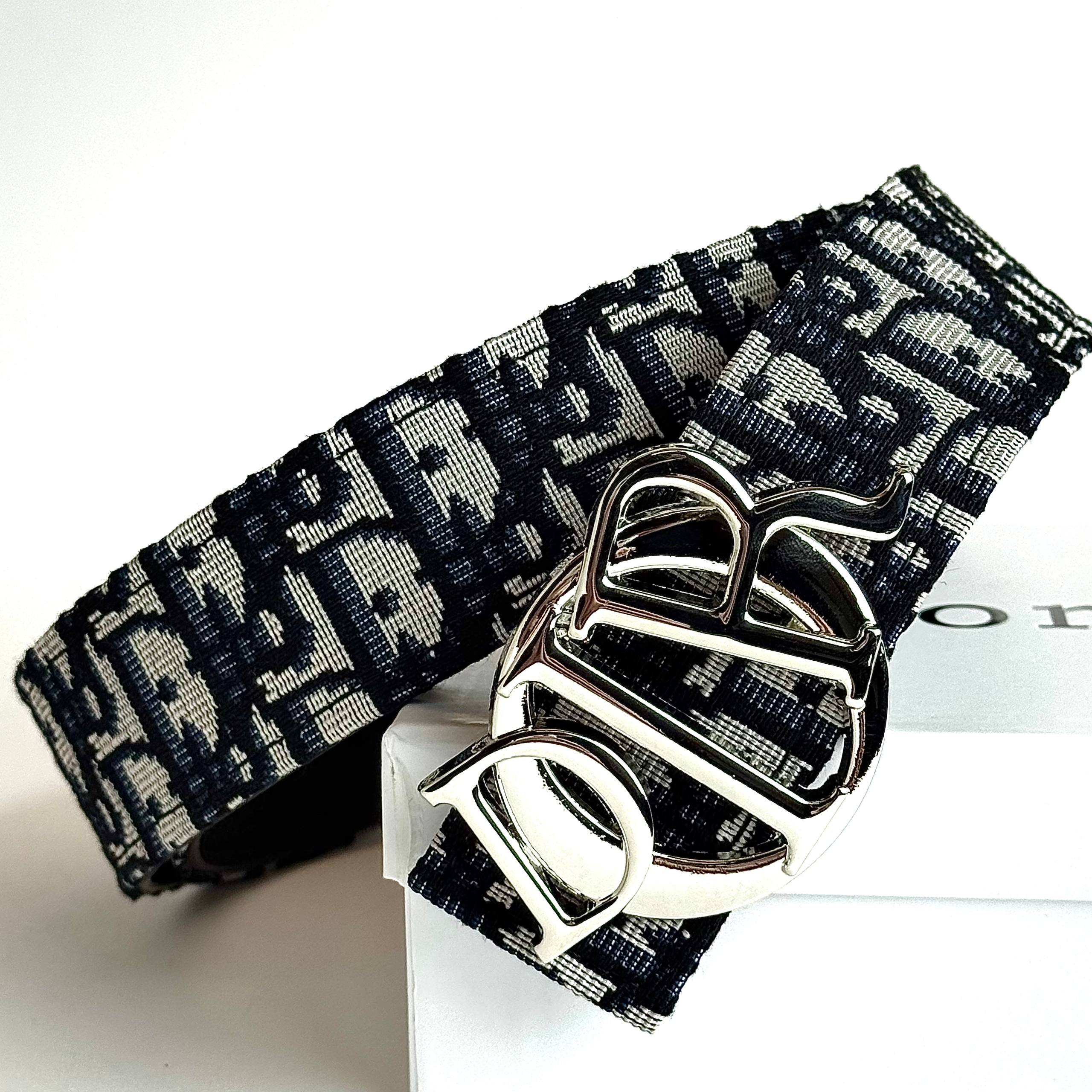 Dior CD Buckle Oblique Belt – Black / Silver Lebanon - ChronoVault