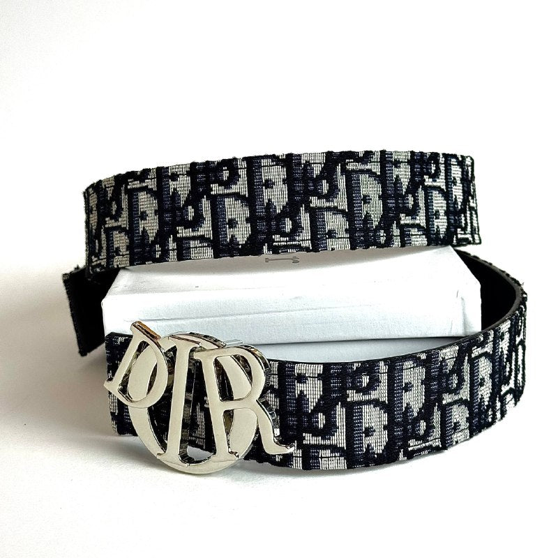 Dior CD Buckle Oblique Belt – Black / Silver Lebanon - ChronoVault
