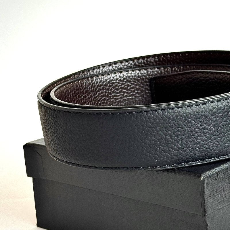 Montblanc Reversible Belt – Silver Dark Brown Lebanon - ChronoVault