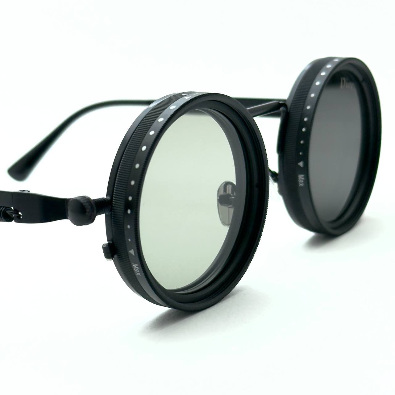 Adjustable Rotating Trendy Sunglasses Full Black Side View Lebanon - ChronoVault