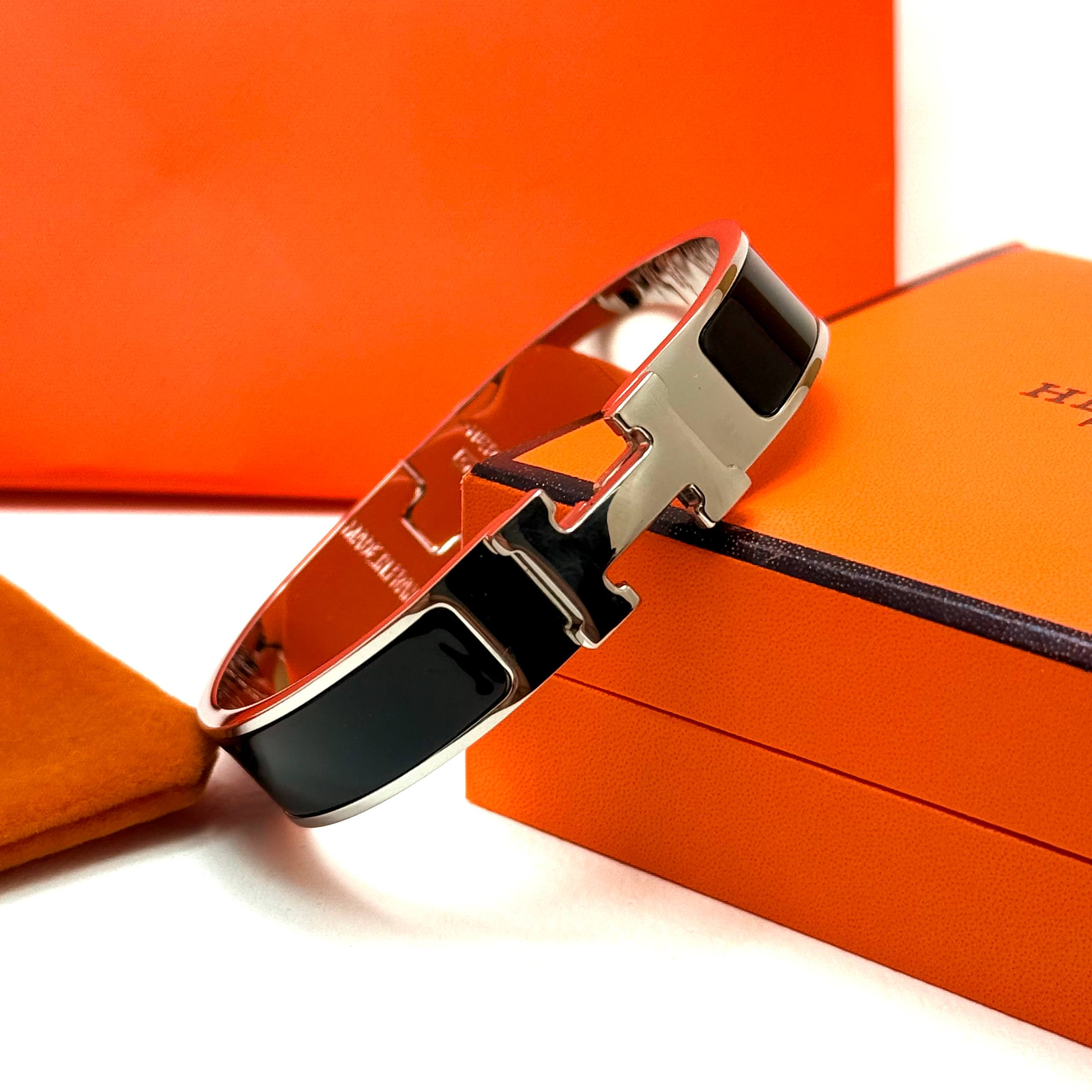 Hermès Clic H — Silver Black