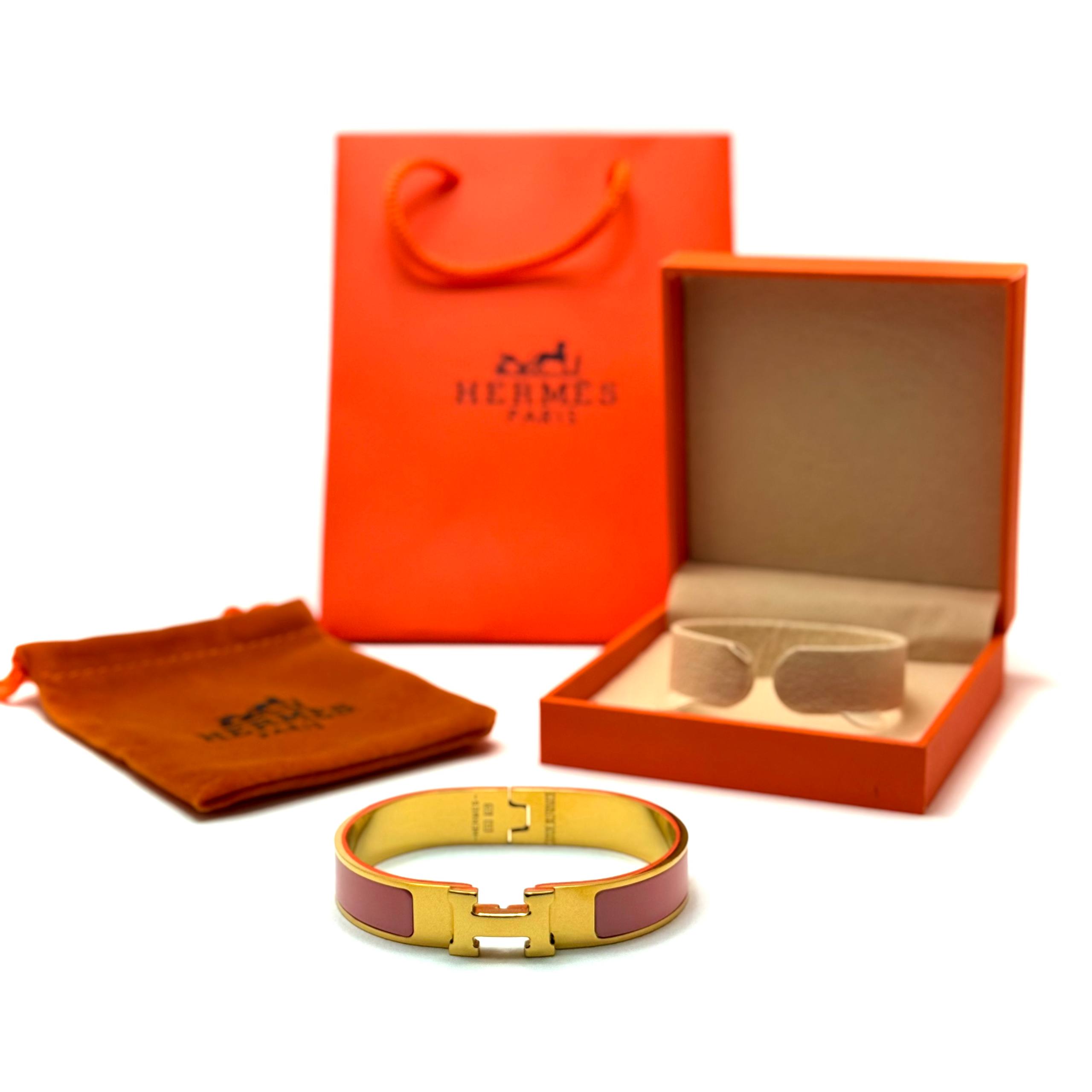 Hermès Clic H - Gold Pink