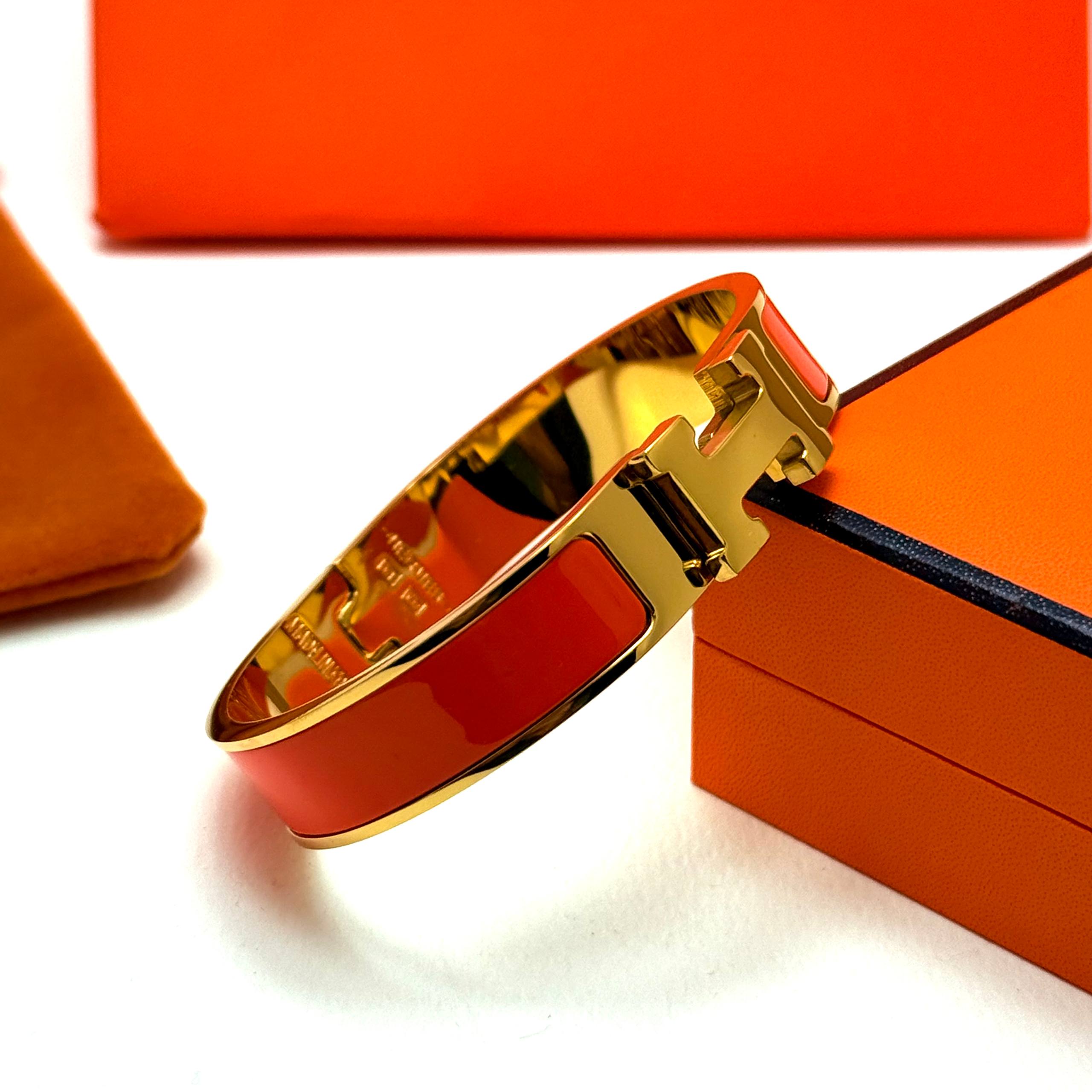 Hermès Clic H — Orange Gold