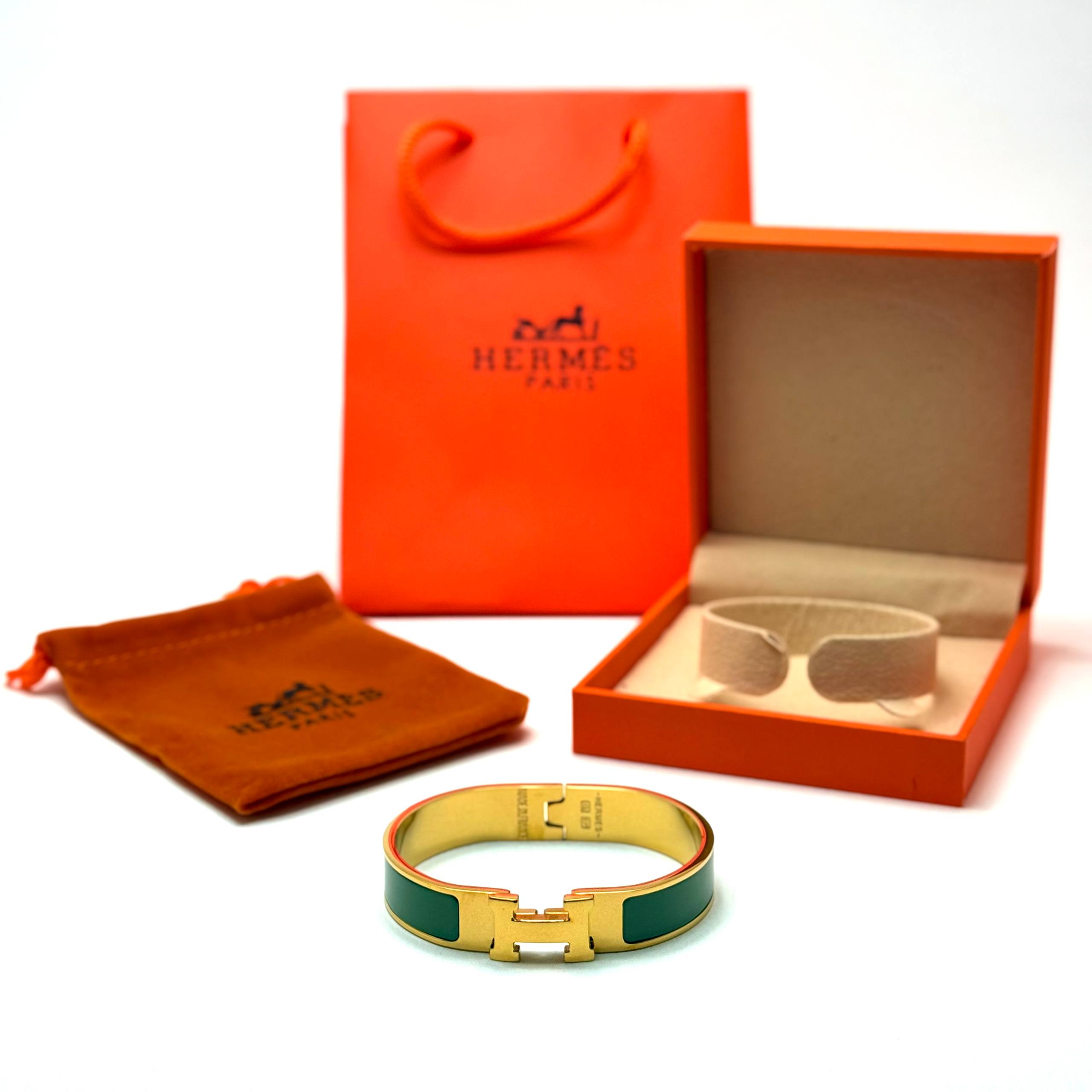 Hermès Clic H — Gold Green