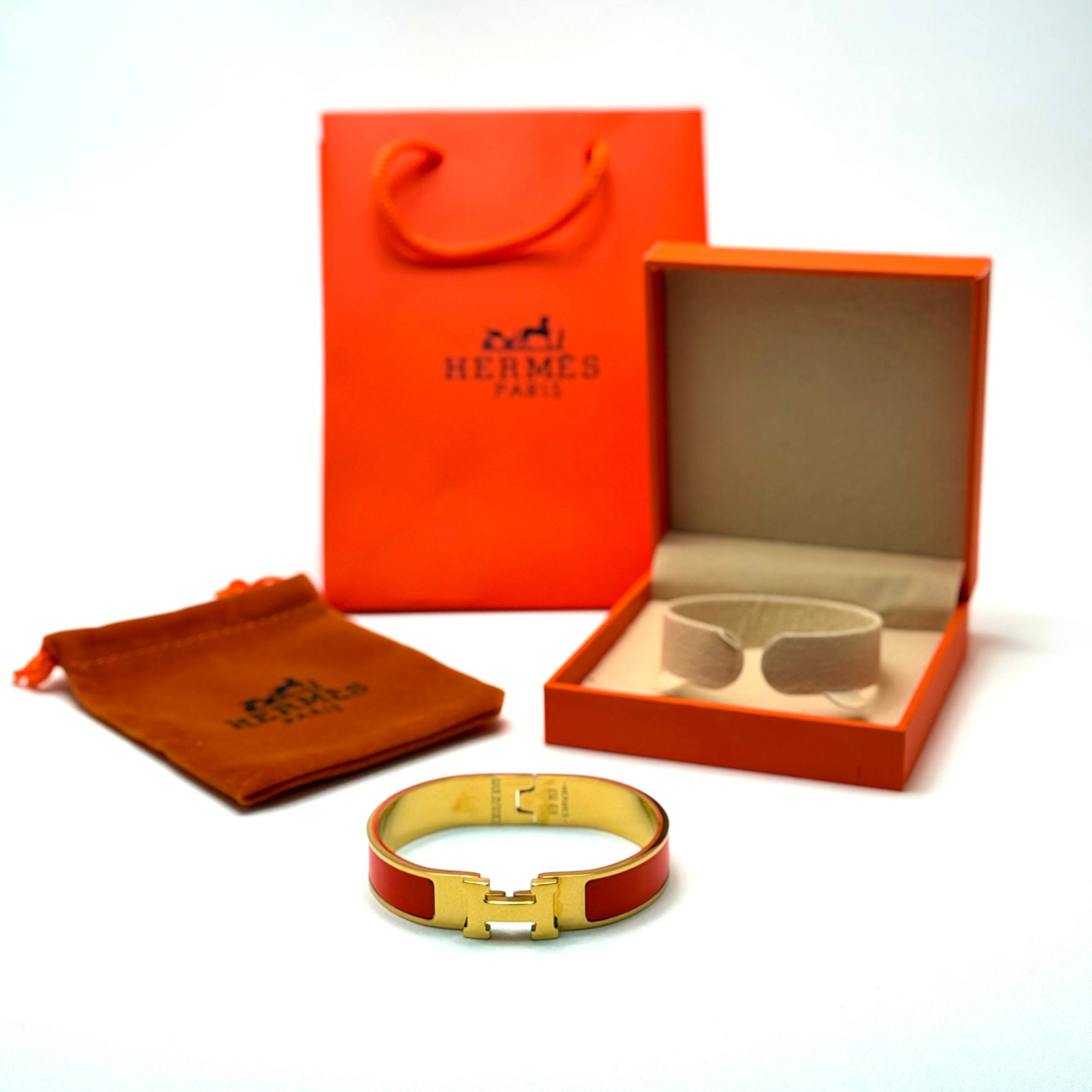 Hermès Clic H — Orange Gold