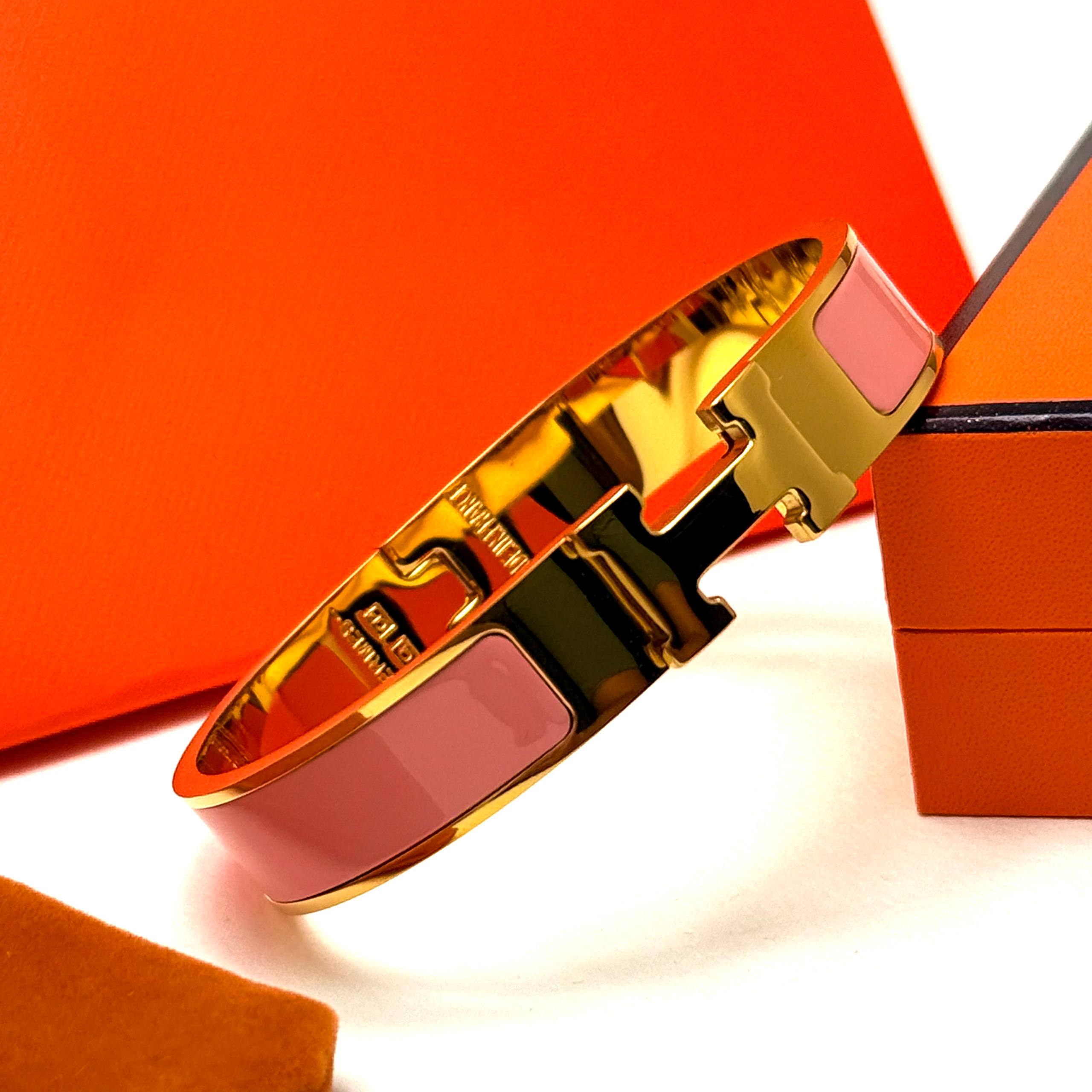 Hermès Clic H - Gold Pink