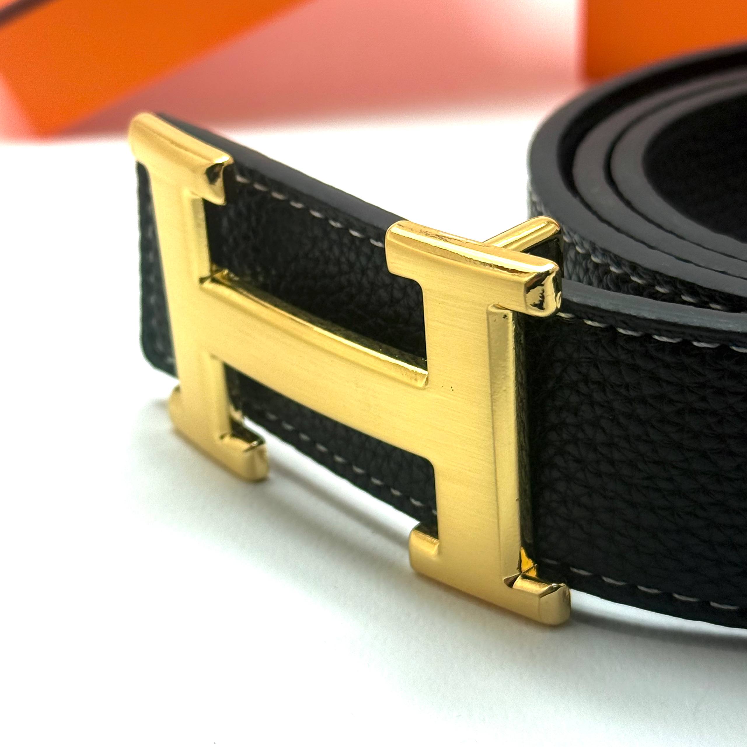 Hermès Constance Belt - Gold Black