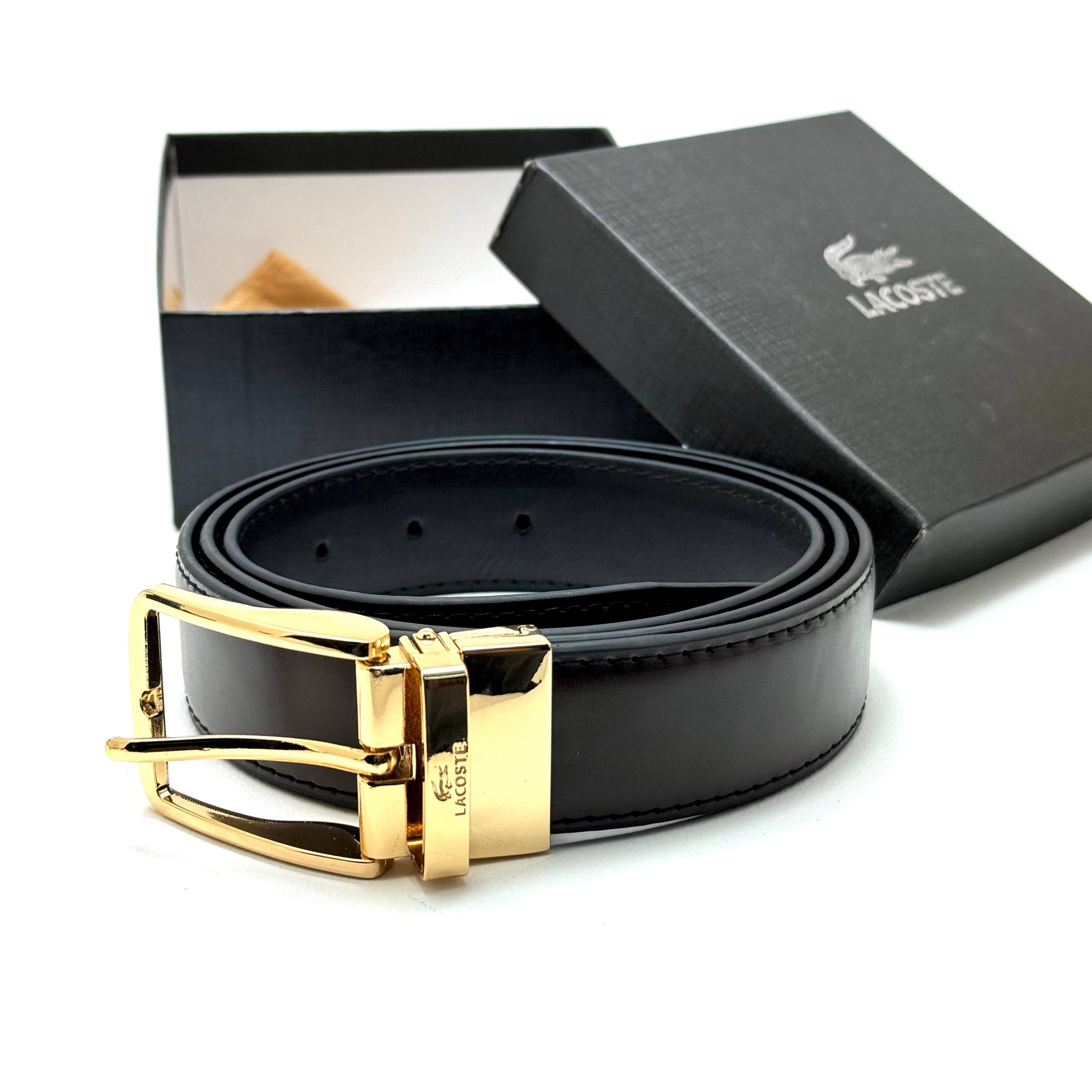 Lacoste Buckle Belt - Gold Brown