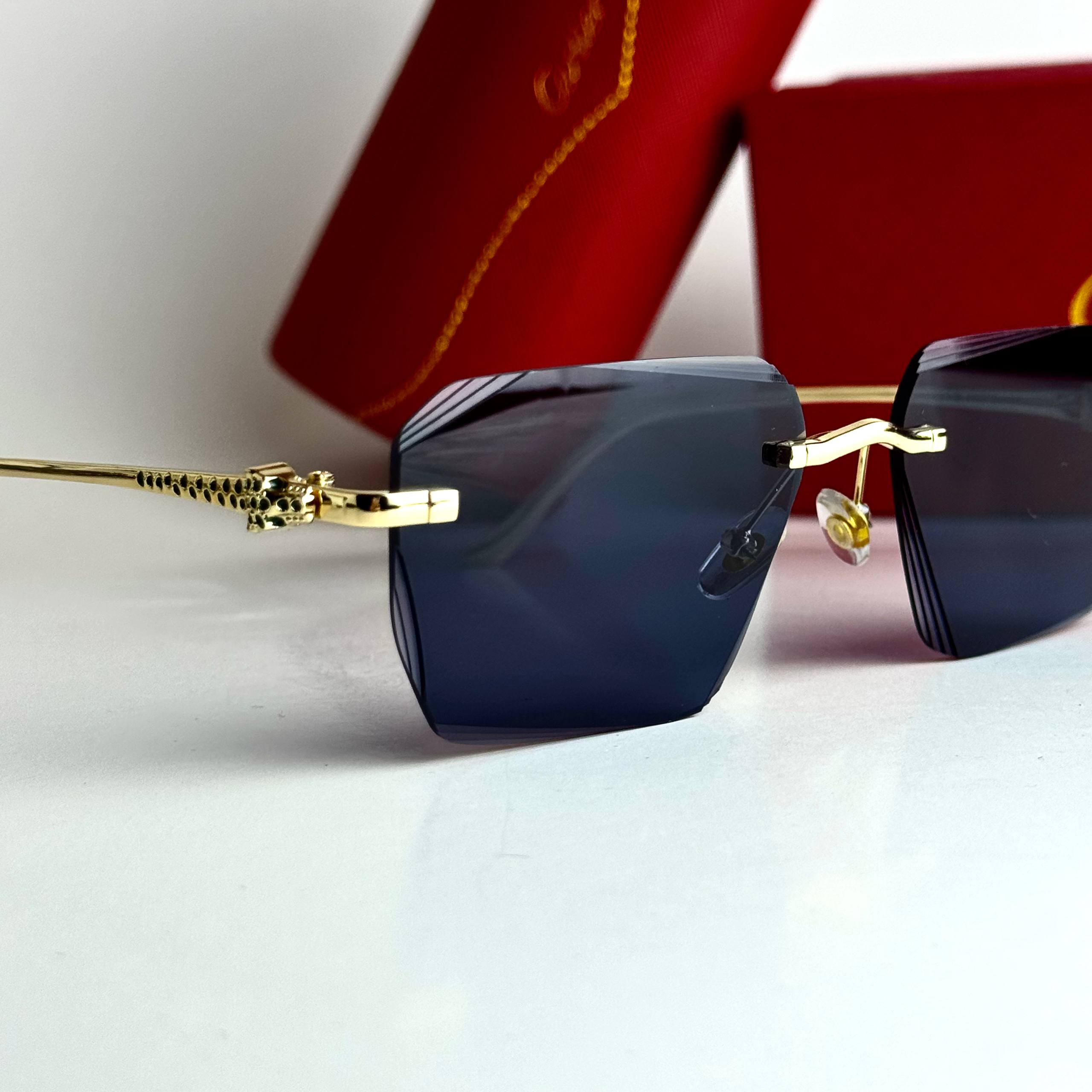 Cartier Rimless CT0531S Gold Blue Sunglasses Lifestyle Lebanon - ChronoVault