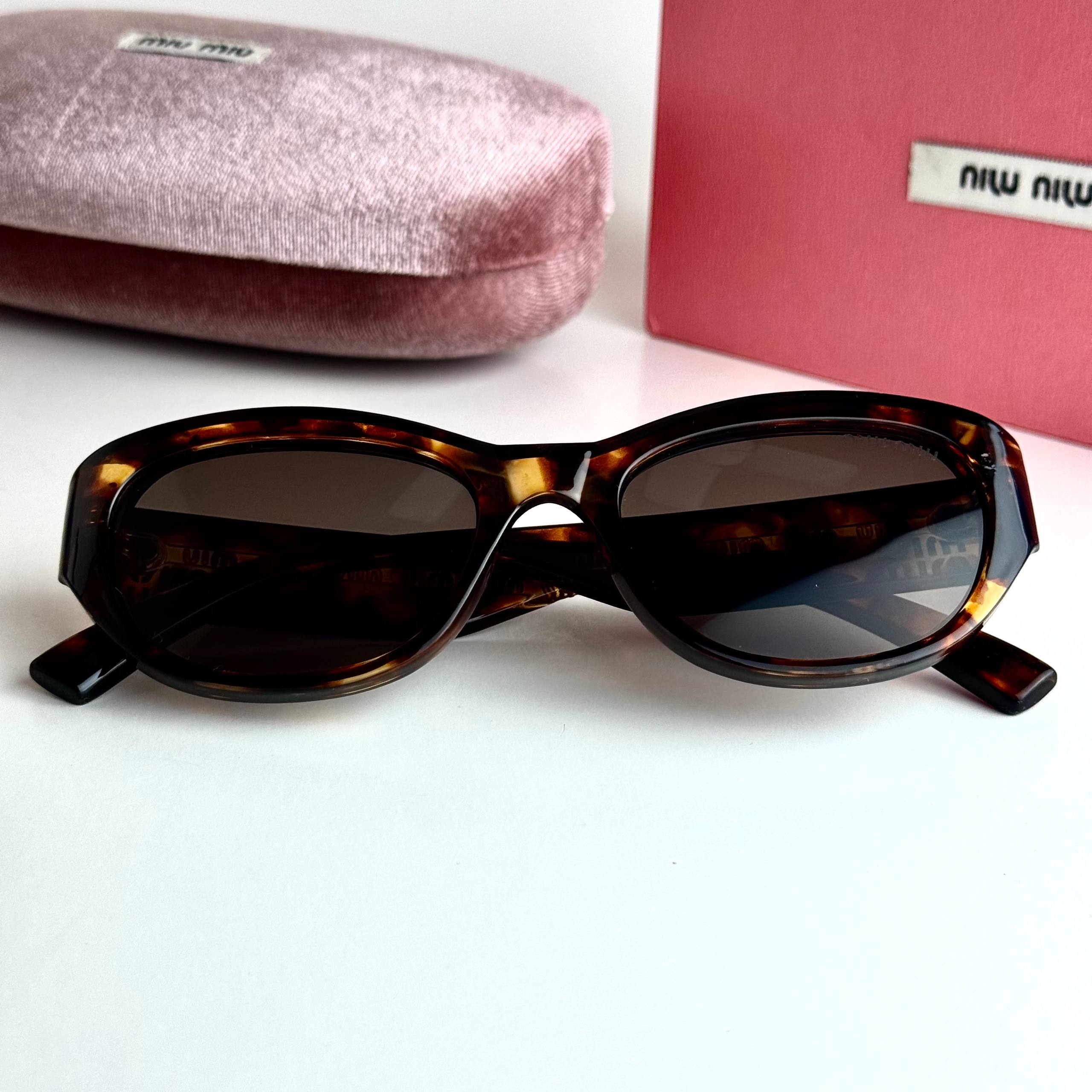 Miu Miu SMU21Z Tortoise Brown Sunglasses Side View Lebanon - ChronoVault