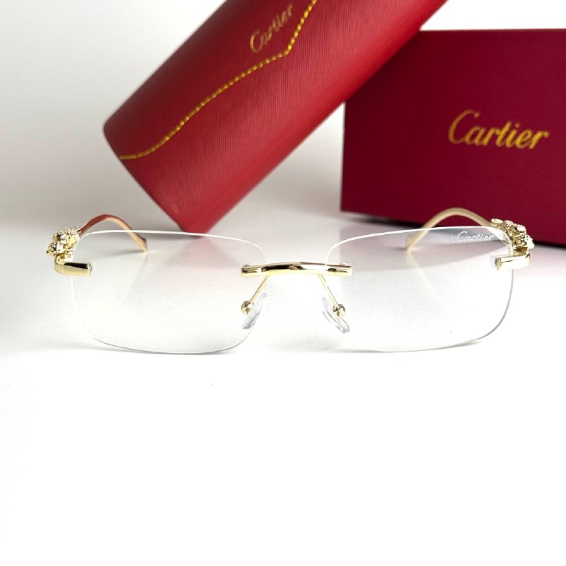 Cartier CT0426O Gold Clear Sunglasses Side View Lebanon - ChronoVault