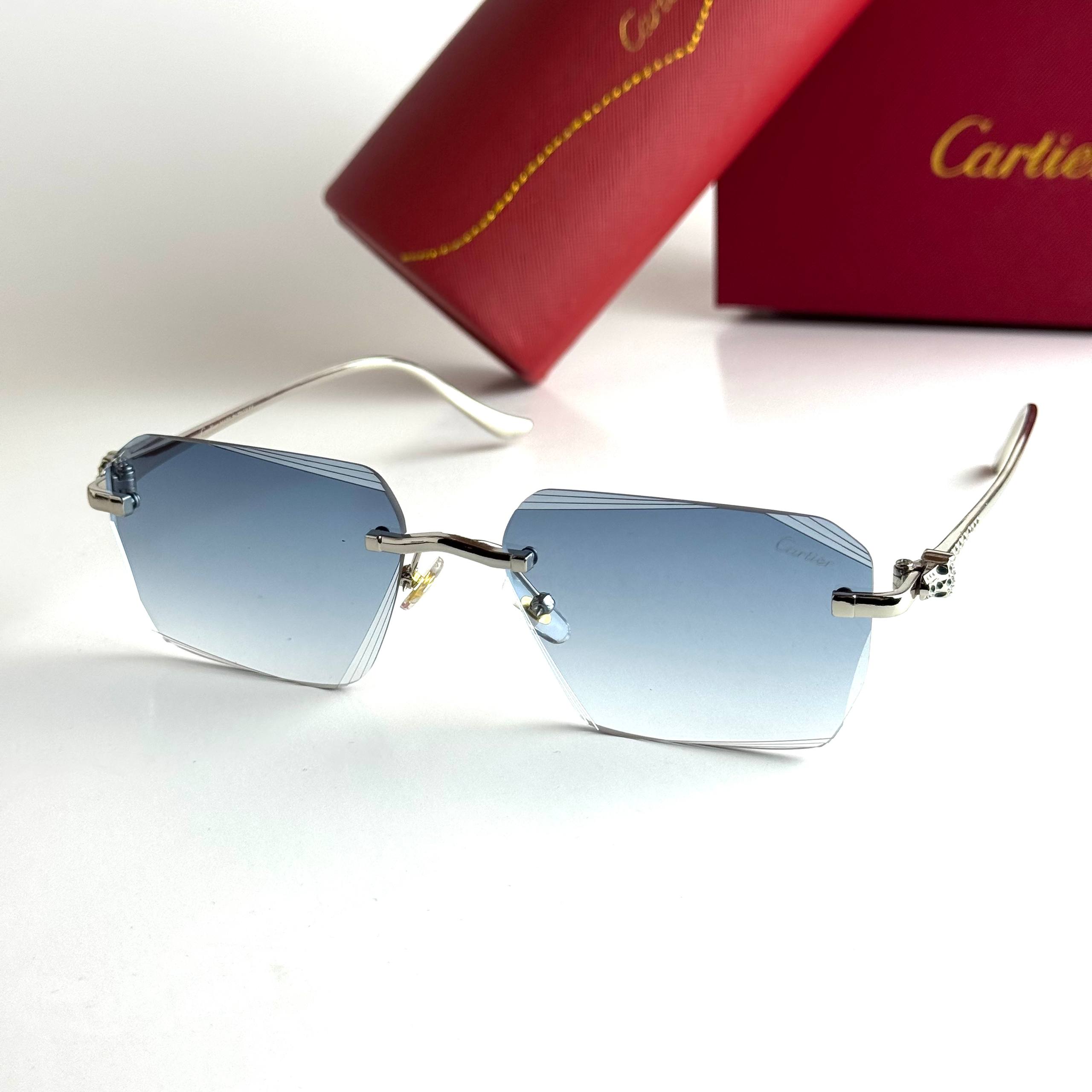 Cartier CT0427S – Silver Blue Gradient