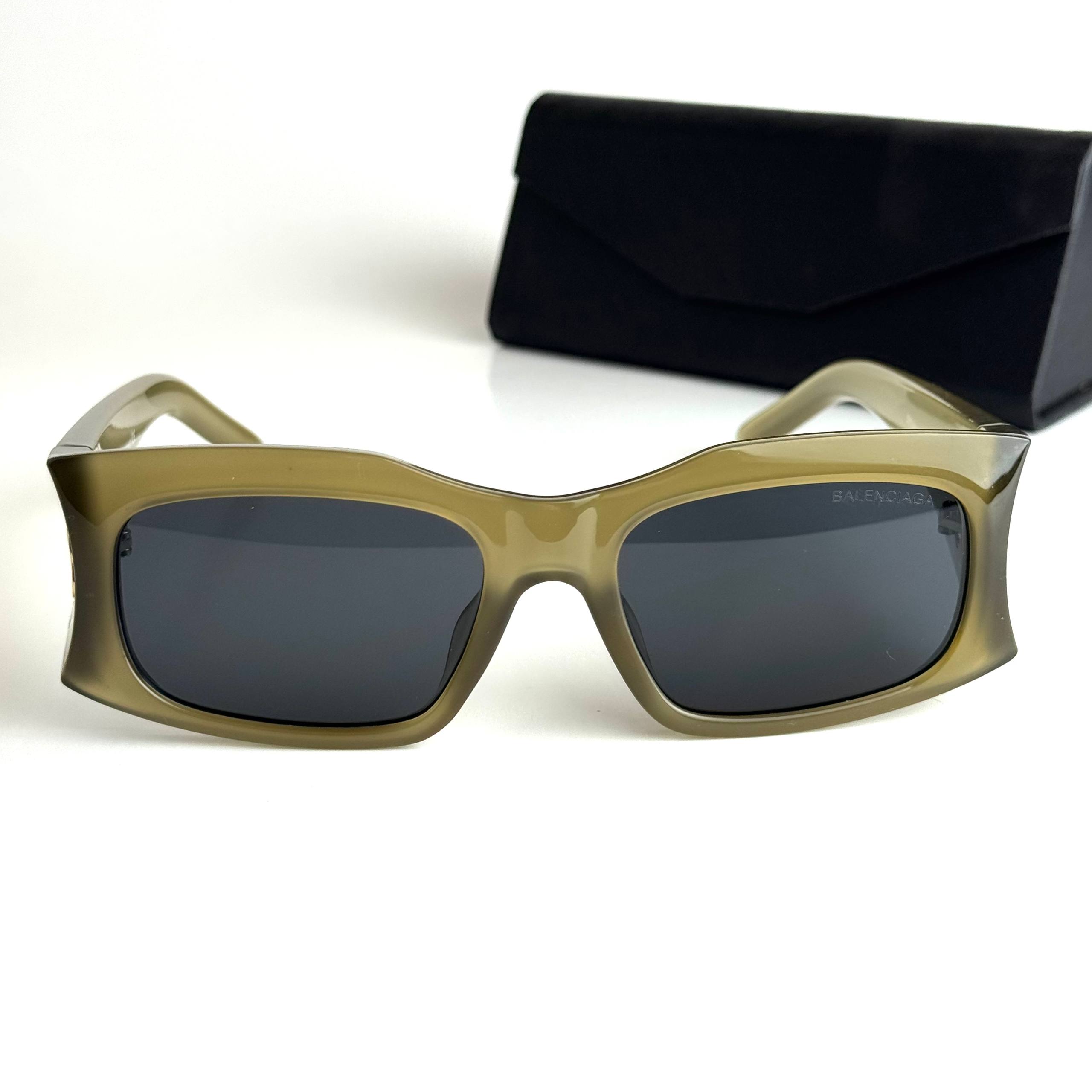 Balenciaga Reverse GG Oily Green Sunglasses Side View Lebanon - ChronoVault