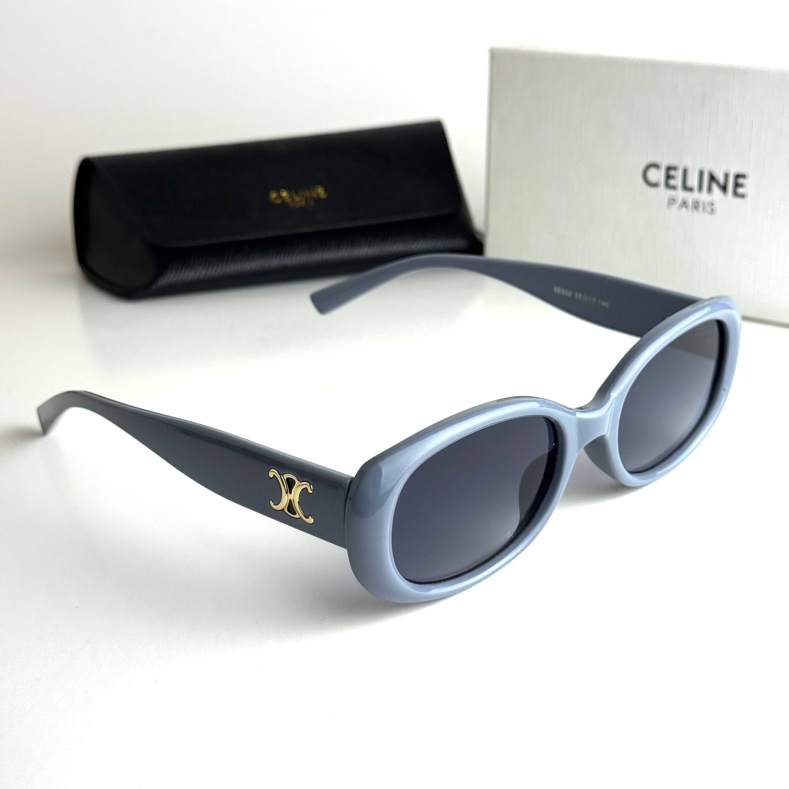 Celine Triomphe Oval – Sky Blue