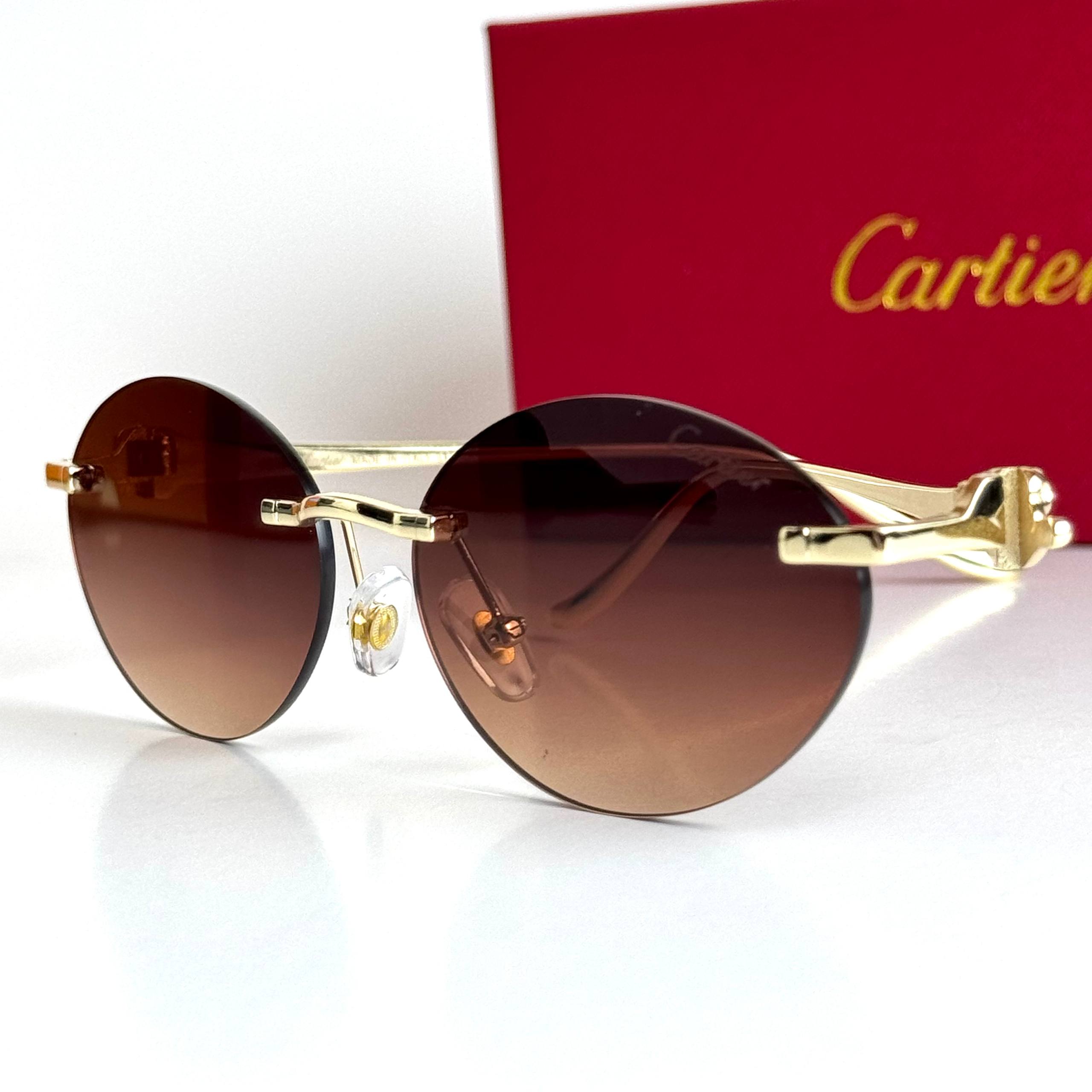 Cartier Oval CT0538S Gold Brown Sunglasses Lifestyle Lebanon - ChronoVault