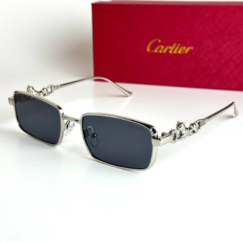 Cartier Rectangular CT4386 Silver Black Sunglasses Lebanon - ChronoVault