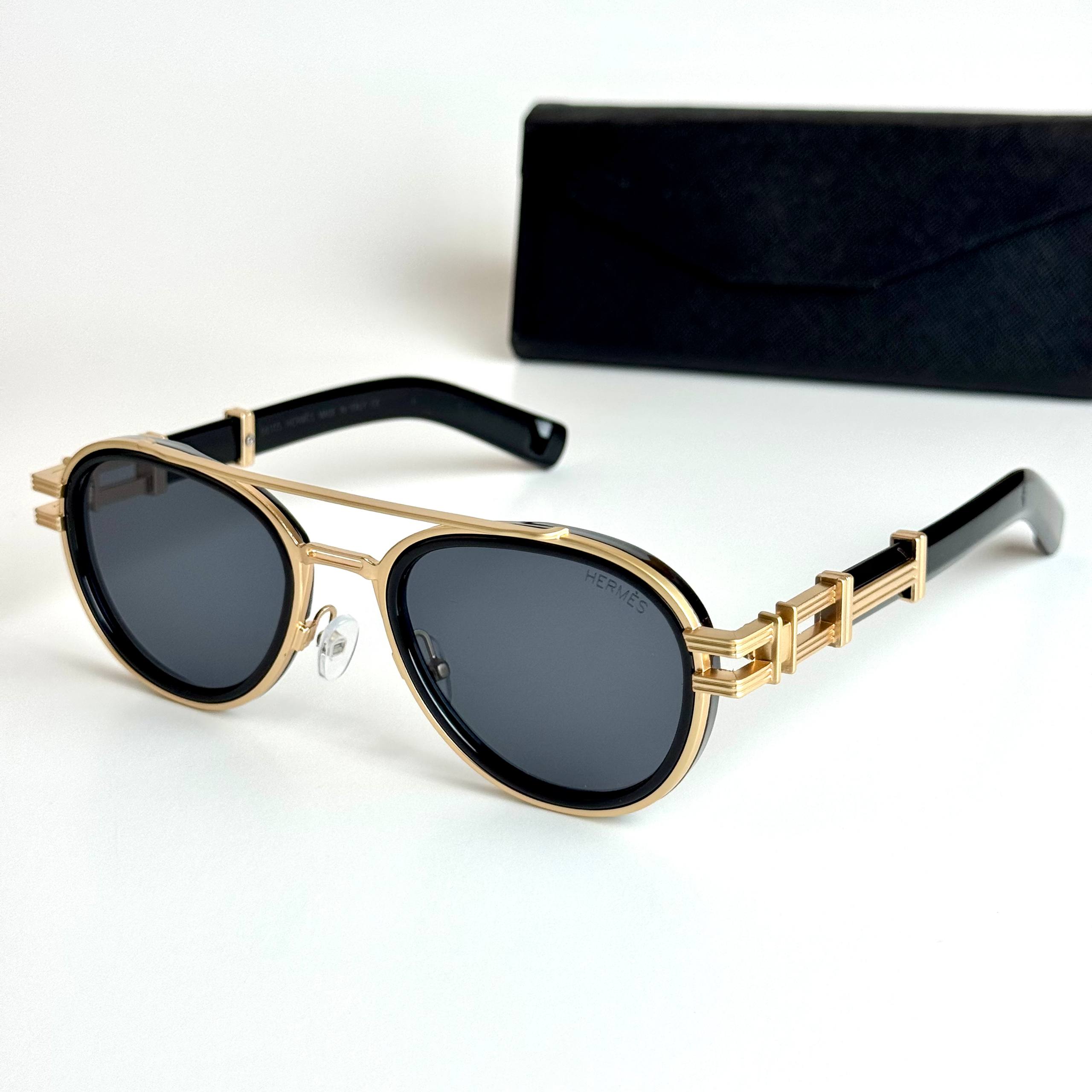 Hermès Round H08S Gold Black Sunglasses Lebanon - ChronoVault