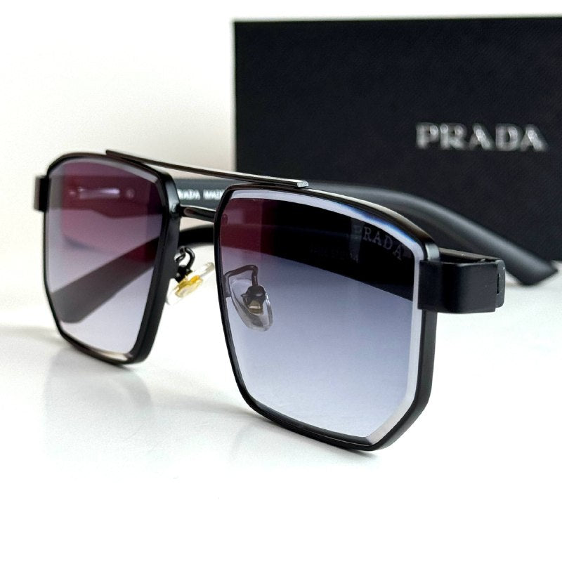 Prada Rectangular SPR62Z Gradient Grey Sunglasses Side View Lebanon - ChronoVault