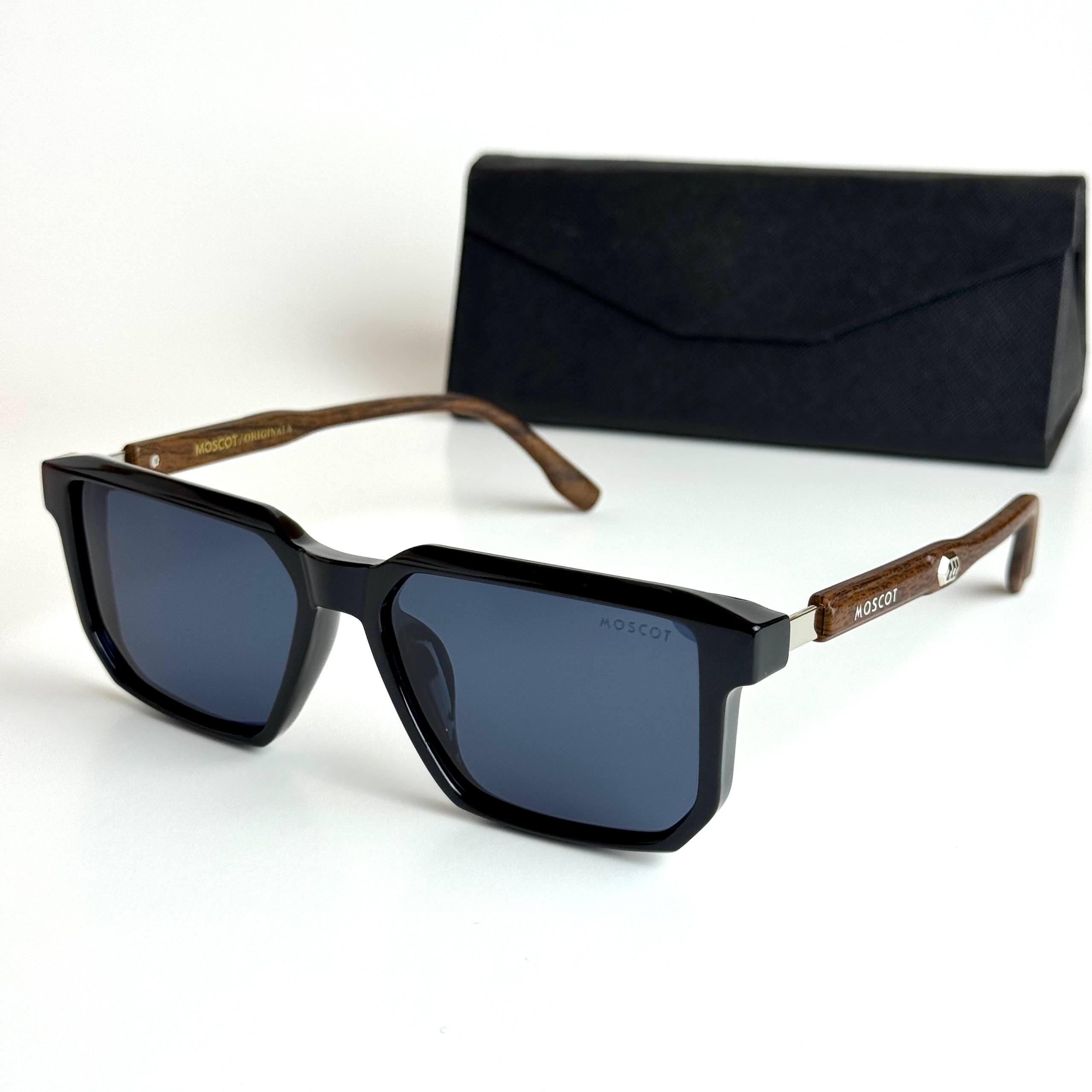 Moscot Rectangular Lemtosh Black Wood Sunglasses Lebanon - ChronoVault
