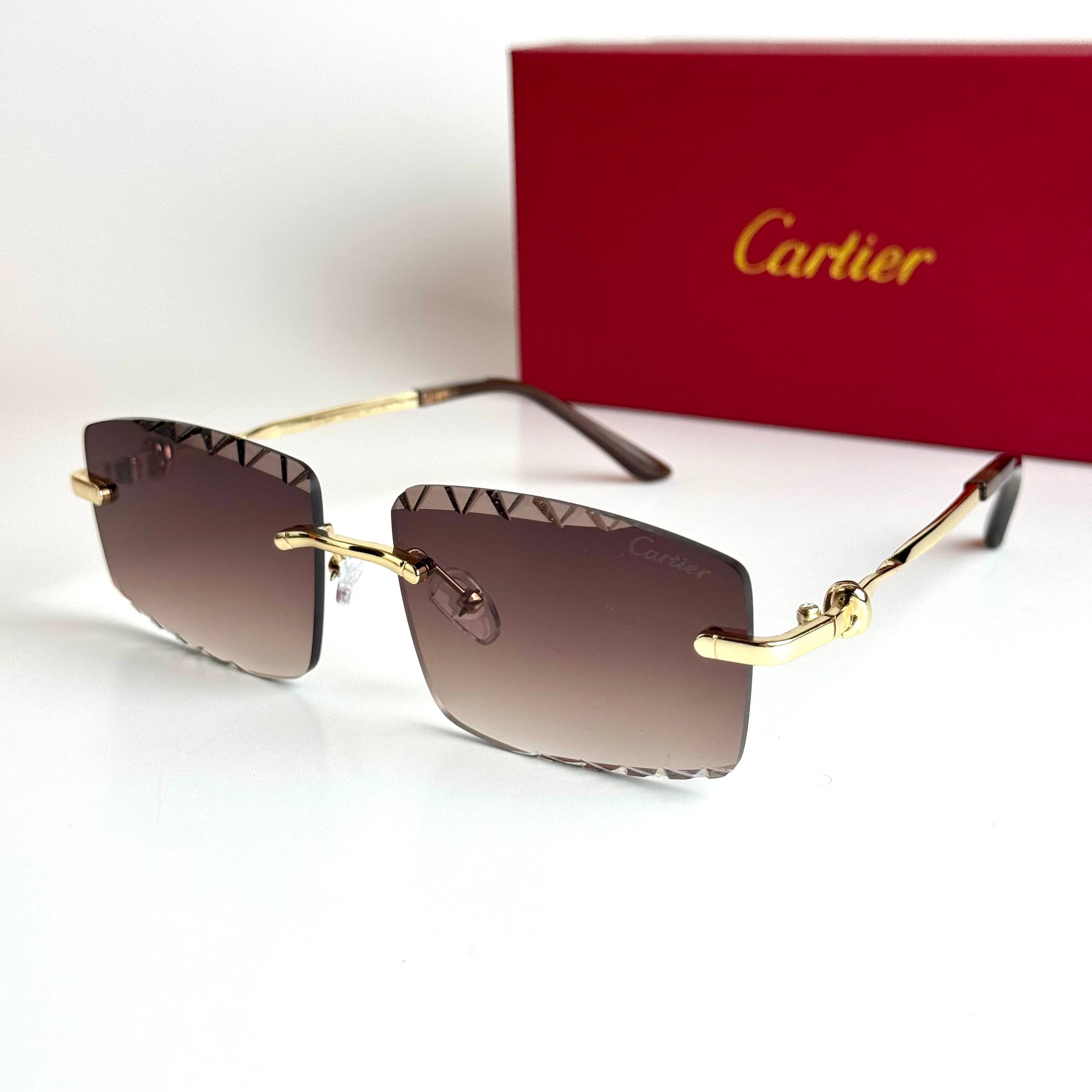 Cartier Rimless CT0478S Gold Brown Sunglasses Lebanon - ChronoVault
