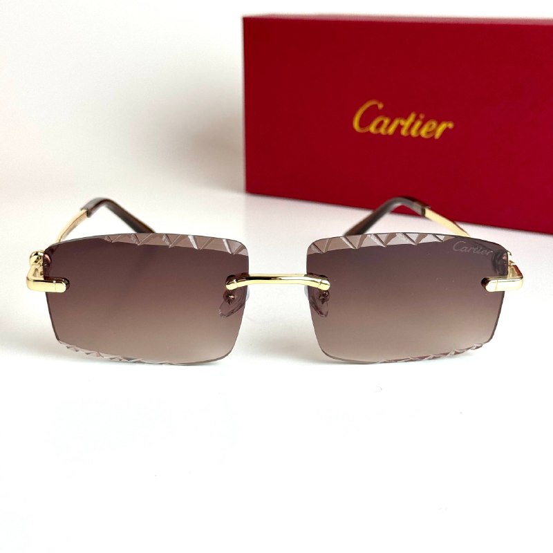 Cartier Rimless CT0478S Gold Brown Sunglasses Side View Lebanon - ChronoVault