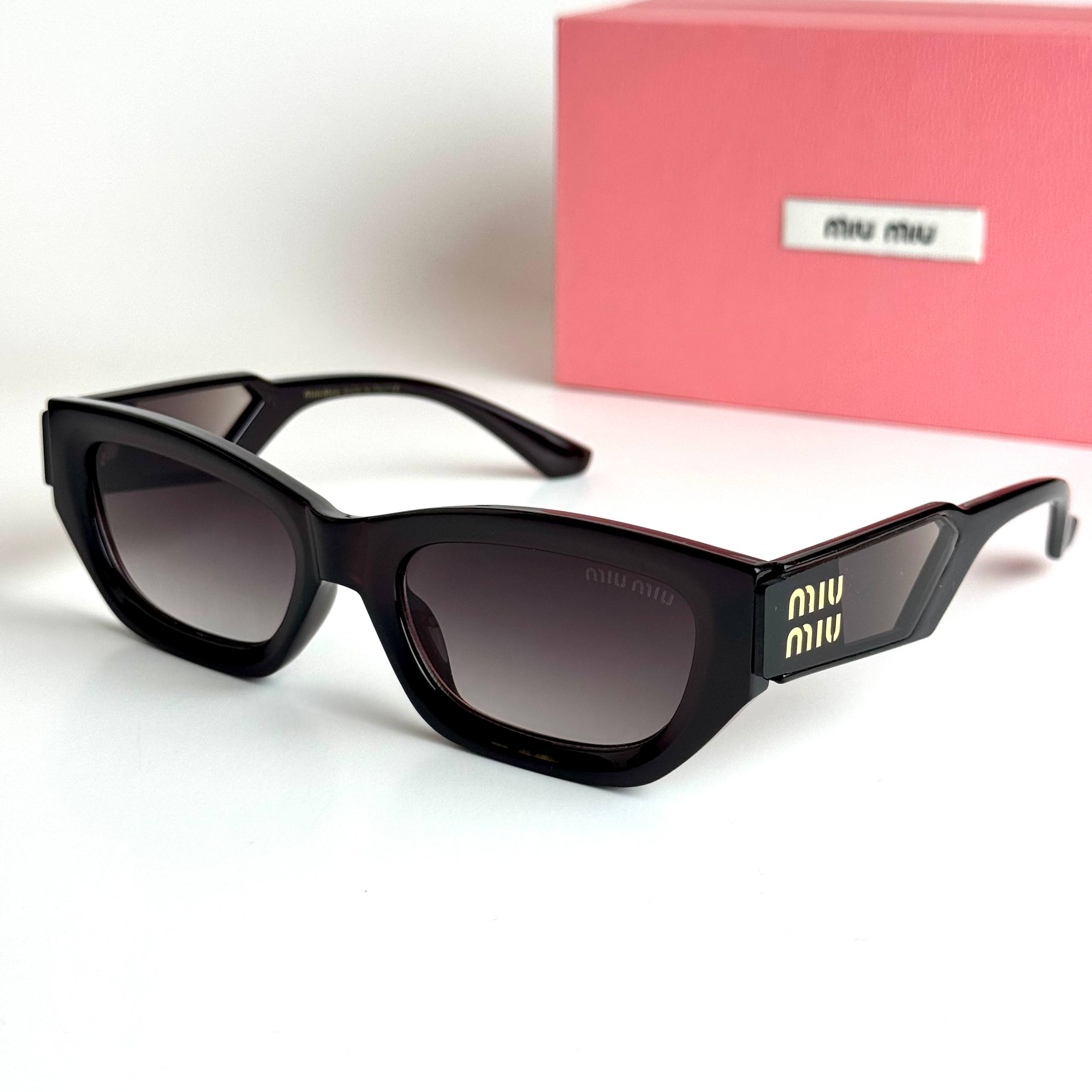 Miu Miu Rectangular SMU15Z Black Grey Sunglasses Lebanon - ChronoVault