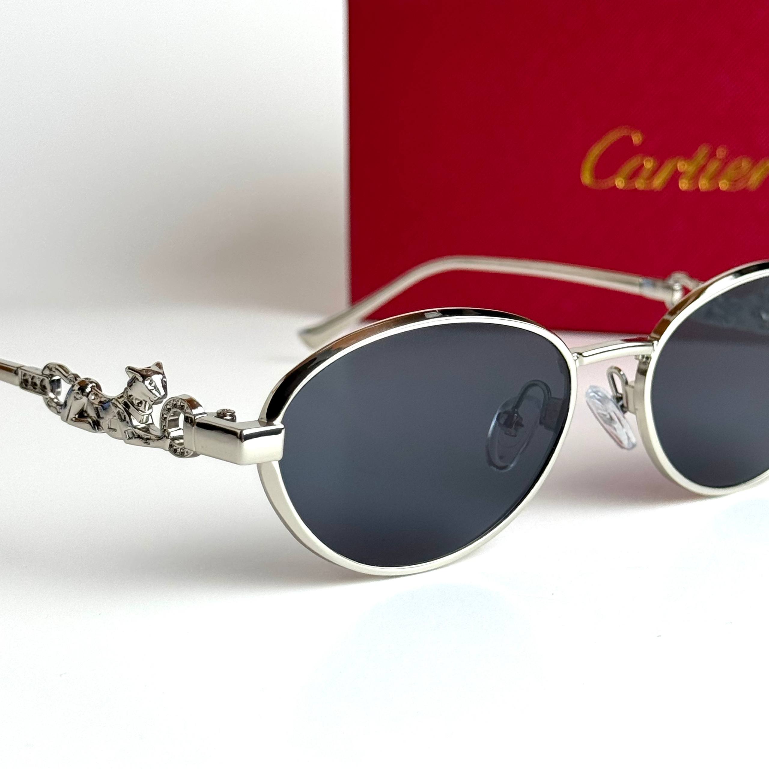 Cartier Oval CT0418S Silver Black Sunglasses Lifestyle Lebanon - ChronoVault