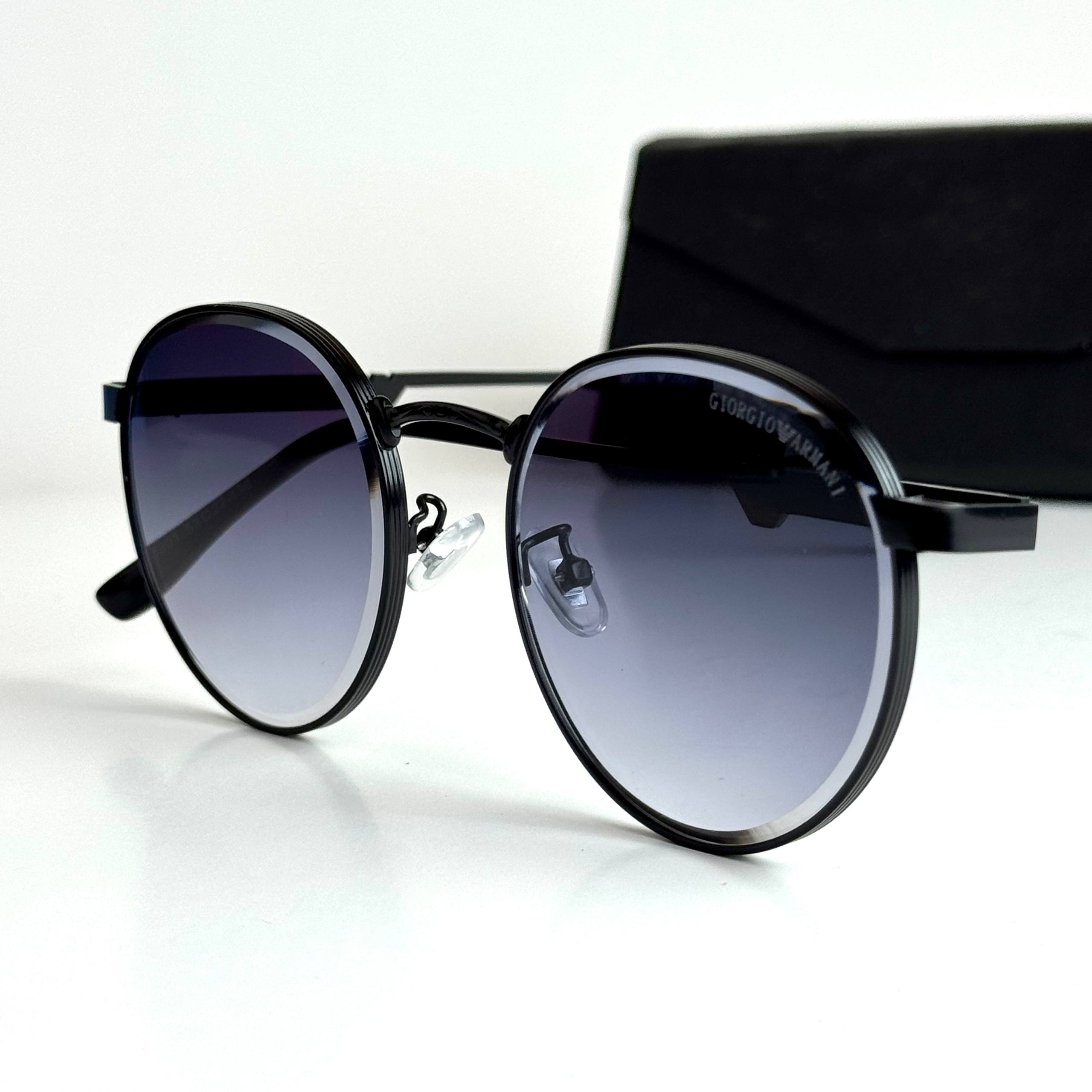 Giorgio Armani Round GA2157 Matte Black Grey Sunglasses Lifestyle Lebanon - ChronoVault