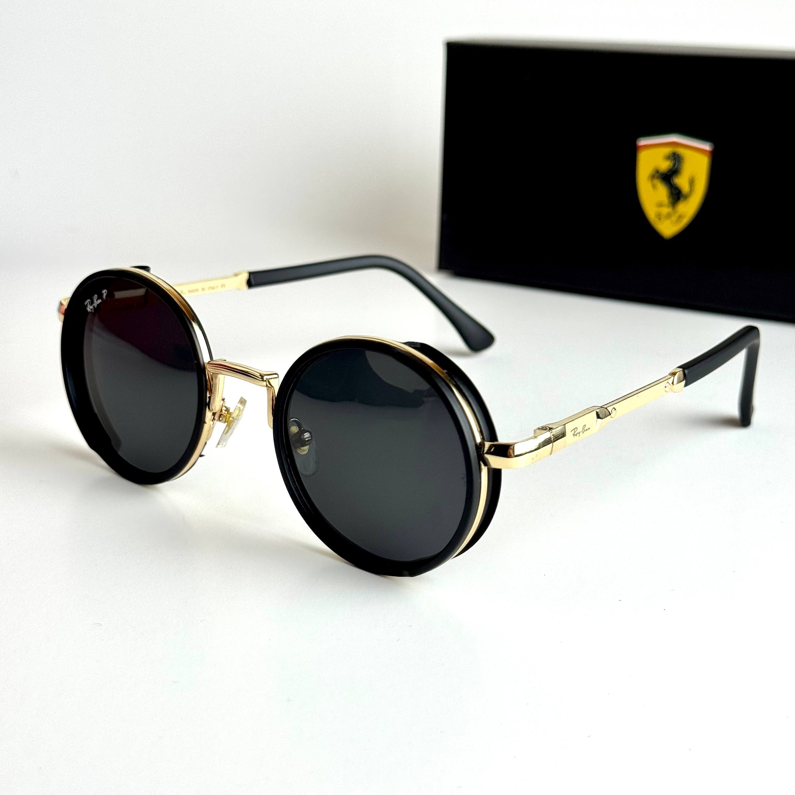 Ray-Ban RB3647N Round Black Gold Sunglasses Lebanon - ChronoVault