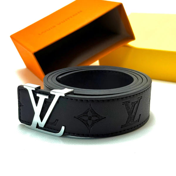 Louis Vuitton Canvas Belt - Silver Black