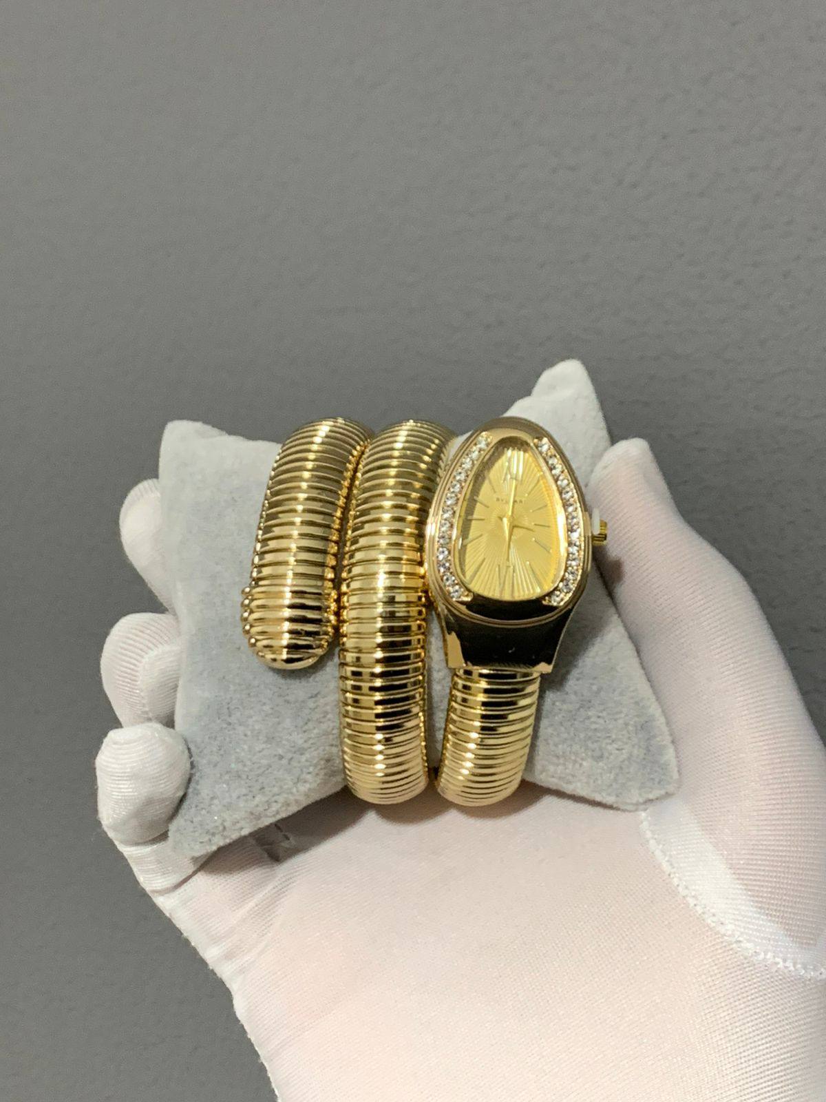 BVLGARI Serpenti Tubogas Watch - Full Gold