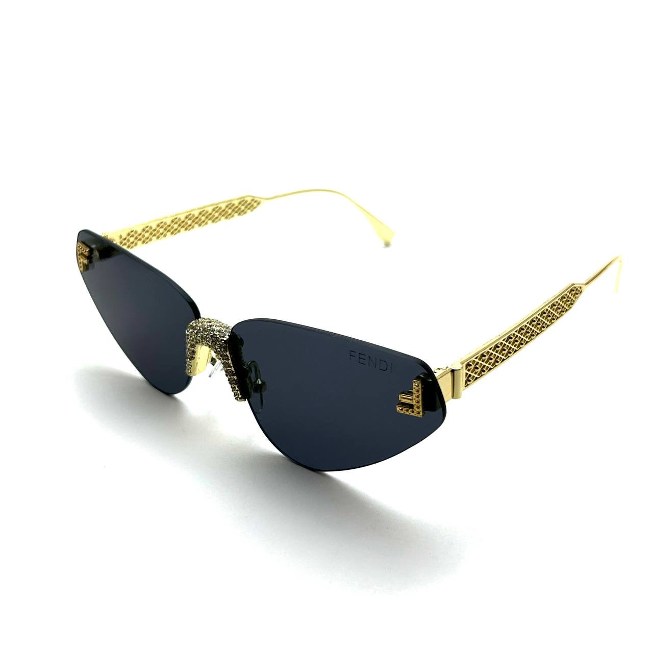 Fendi Crystal Cat-Eye Sunglasses - Black Gradient