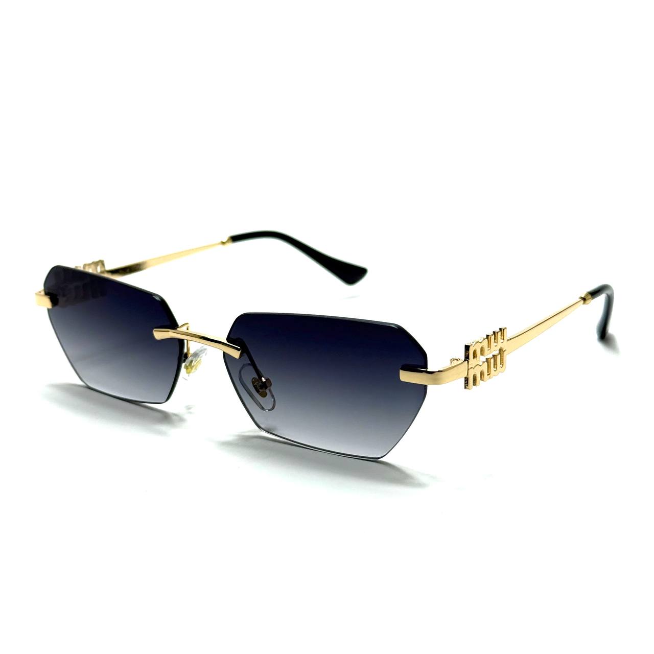 Miu Miu Geometric – Gold / Navy Blue Gradient