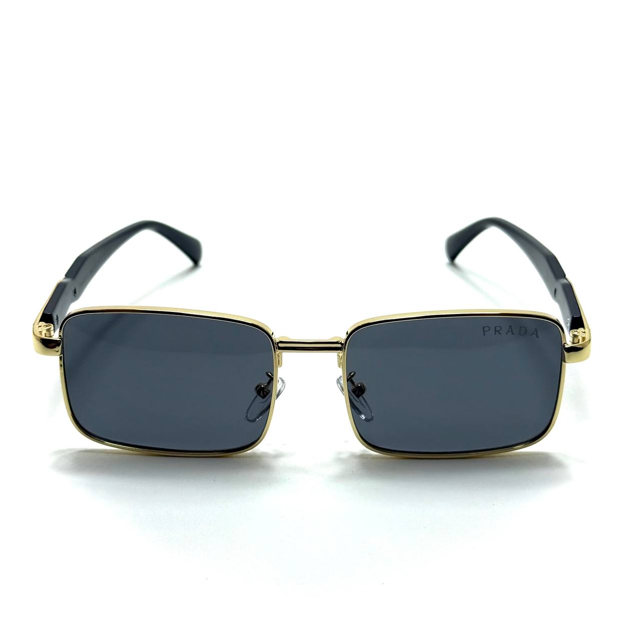 Prada Square Sunglasses – Gold / Black / Dark Blue