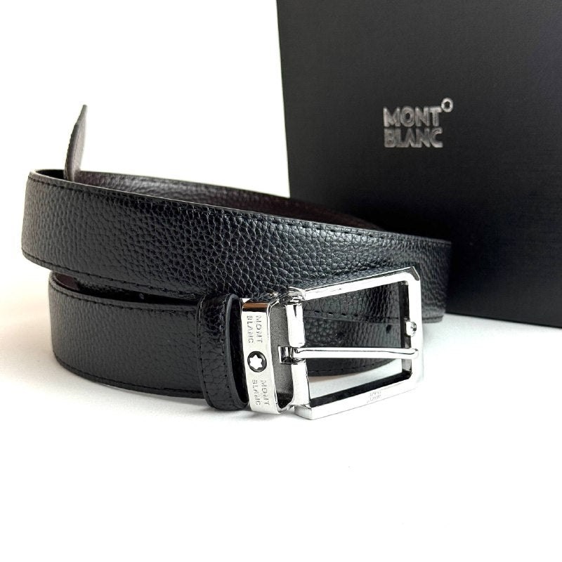 Montblanc Classic Belt – Silver Black Lebanon - ChronoVault