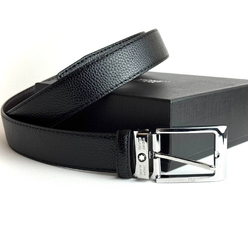 Montblanc Classic Belt – Silver Black Lebanon - ChronoVault