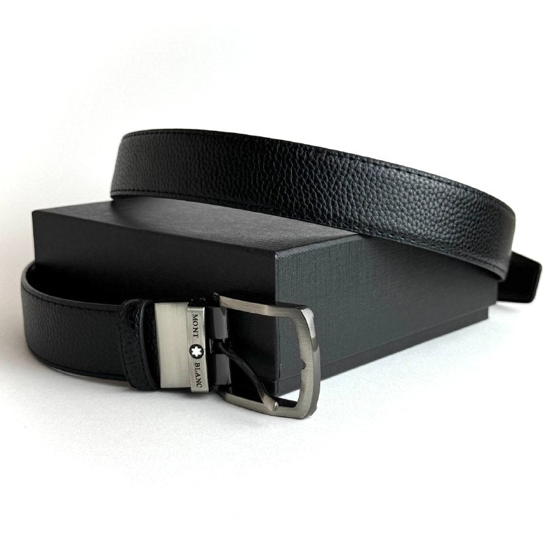 Montblanc Classic Belt – Black Gunmetal Lebanon - ChronoVault